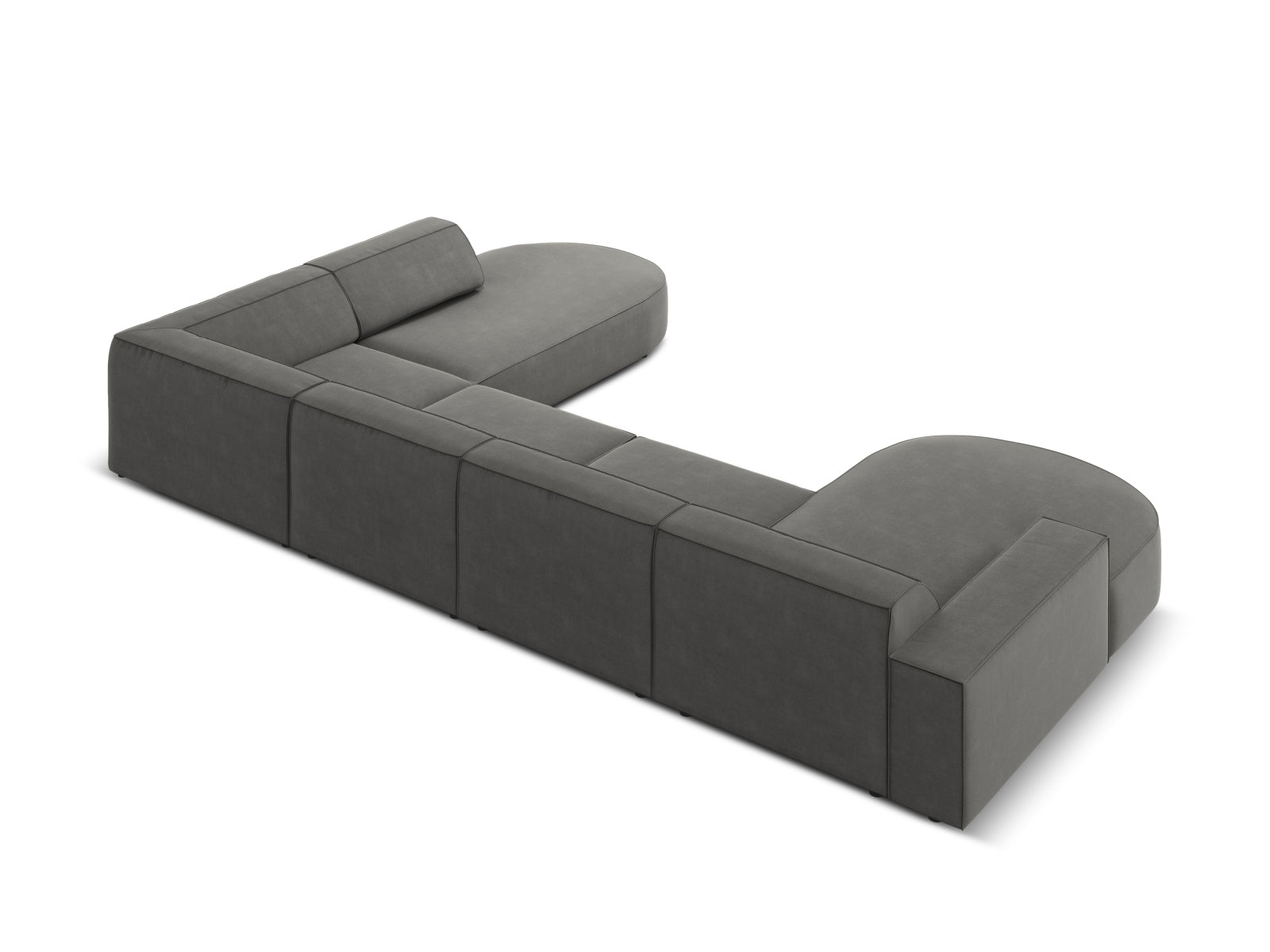 Entdecken Sie das Jodie Velour Ecksofa von Micadoni – ein stilvolles 7-Sitzer Sofa mit anpassbarem Design, hochwertigem Velours und optimalem Komfort.
