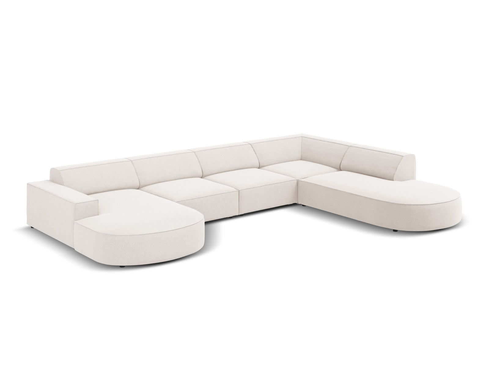 Erleben Sie das Jodie 7-Sitzer Ecksofa von Micadoni – ein modulares, elegantes Sofa für höchsten Komfort und gesellige Momente.