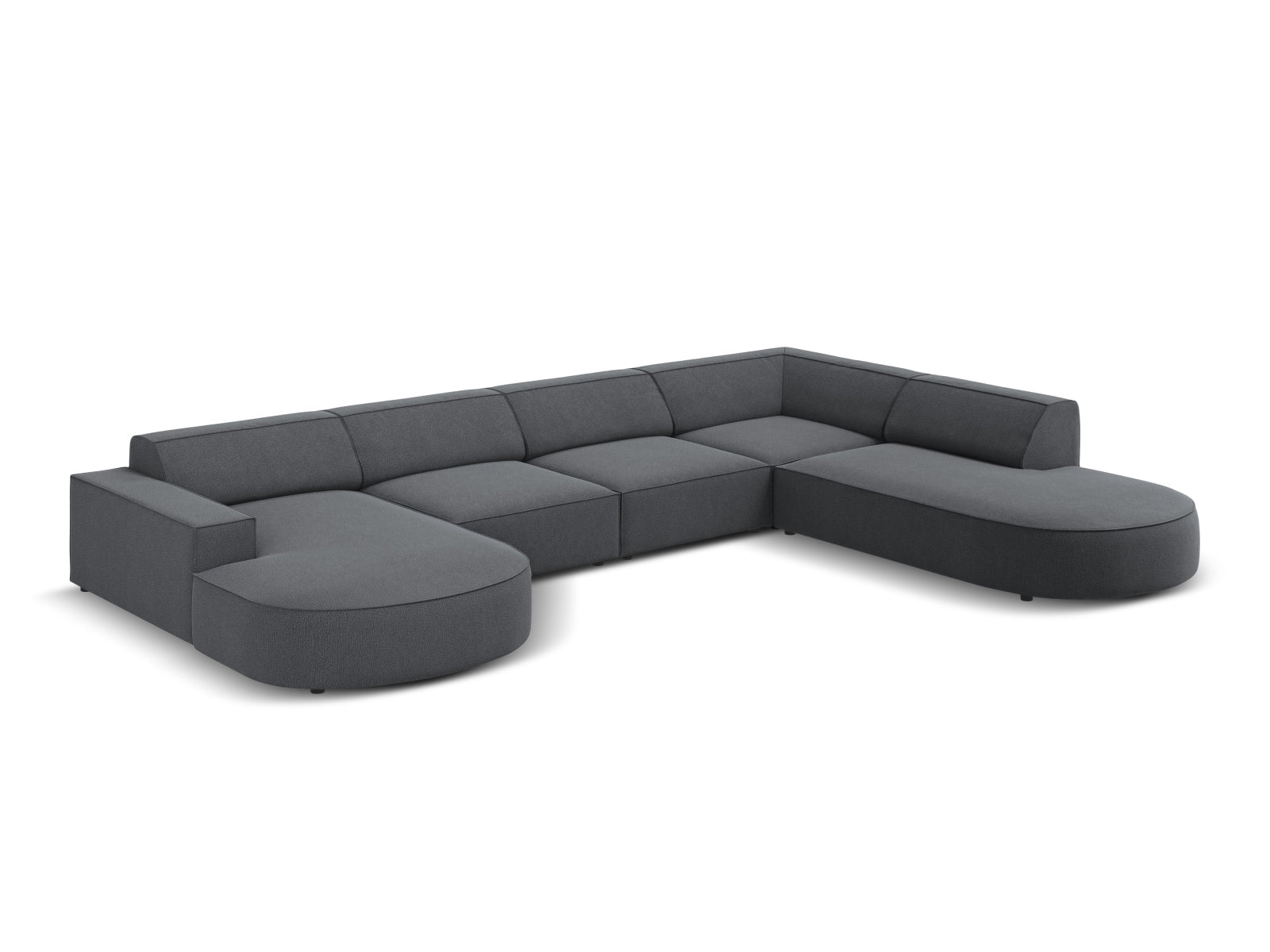 Erleben Sie das Jodie 7-Sitzer Ecksofa von Micadoni – ein modulares, elegantes Möbelstück, das Komfort und Stil in Ihr Zuhause bringt.