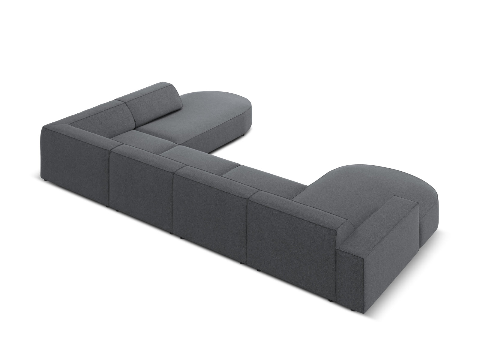 Entdecken Sie das Jodie 7-Sitzer Ecksofa von Micadoni – ein stilvolles, modulares Sofa, das Komfort und Flexibilität für Ihr Wohnzimmer bietet.