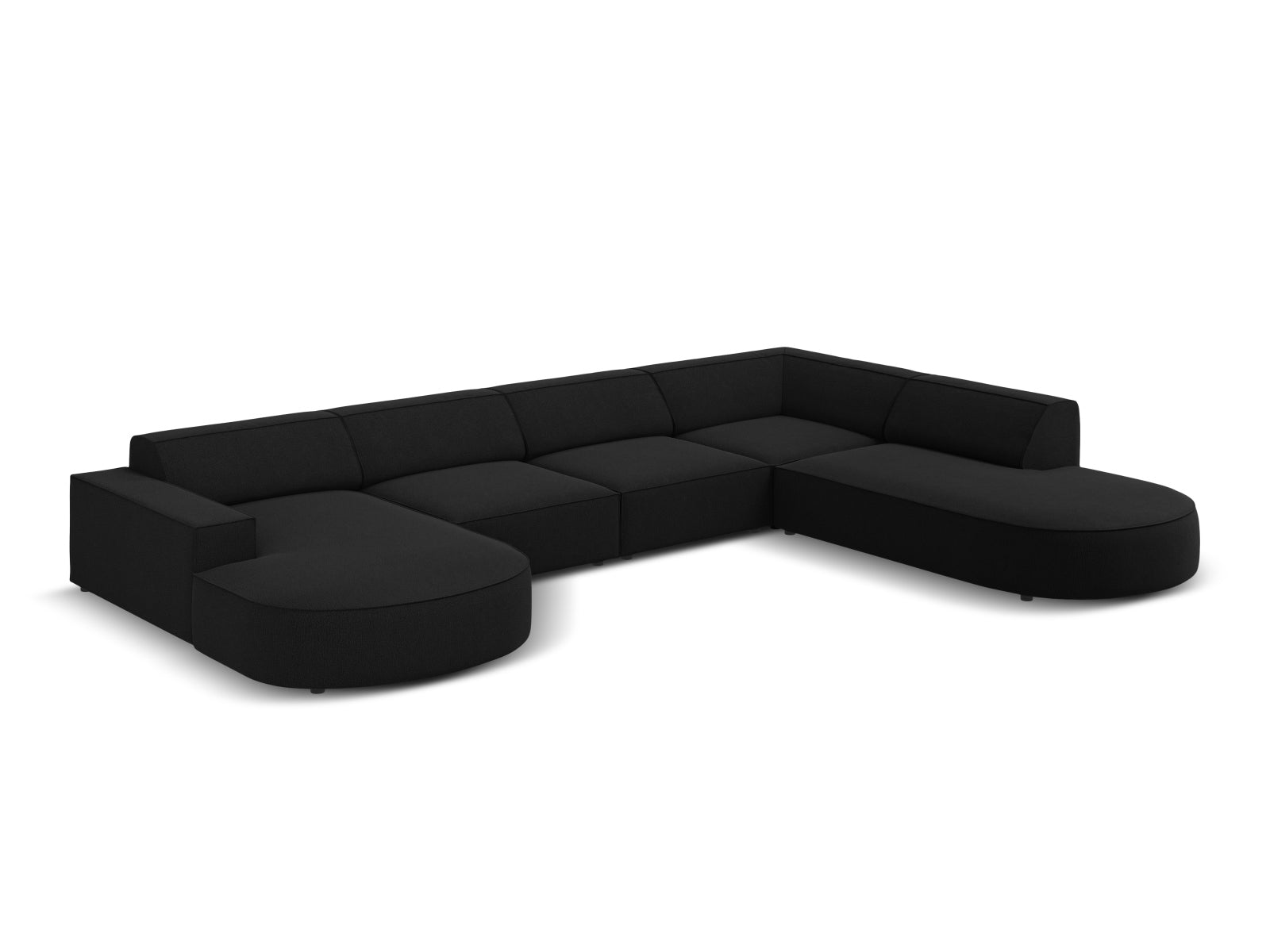 Erleben Sie das Jodie 7-Sitzer Ecksofa von Micadoni – ein modulares Design, das Stil und Komfort vereint und ideal für Ihr Wohnzimmer ist!