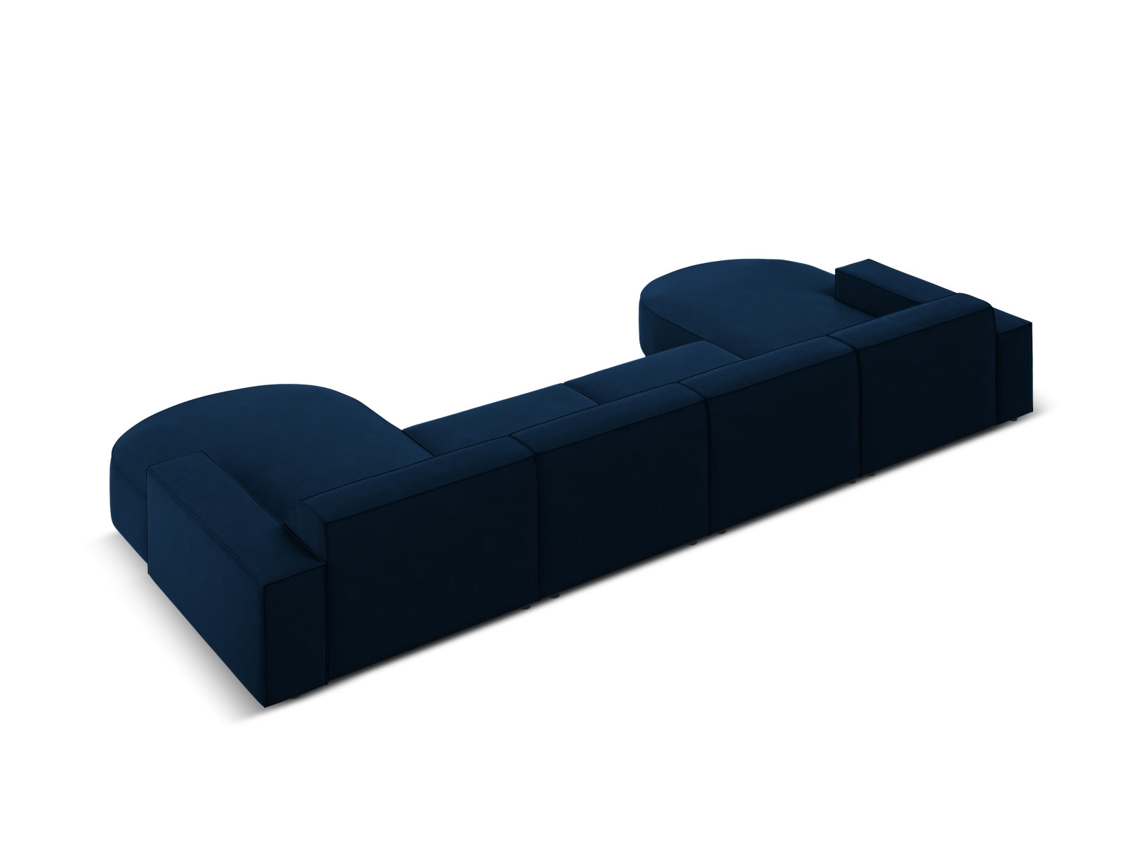 Entdecken Sie das Jodie Velour 6-Sitzer Sofa von Micadoni – ein modulares Design, das Stil und Flexibilität für Ihr Wohnzimmer bietet.