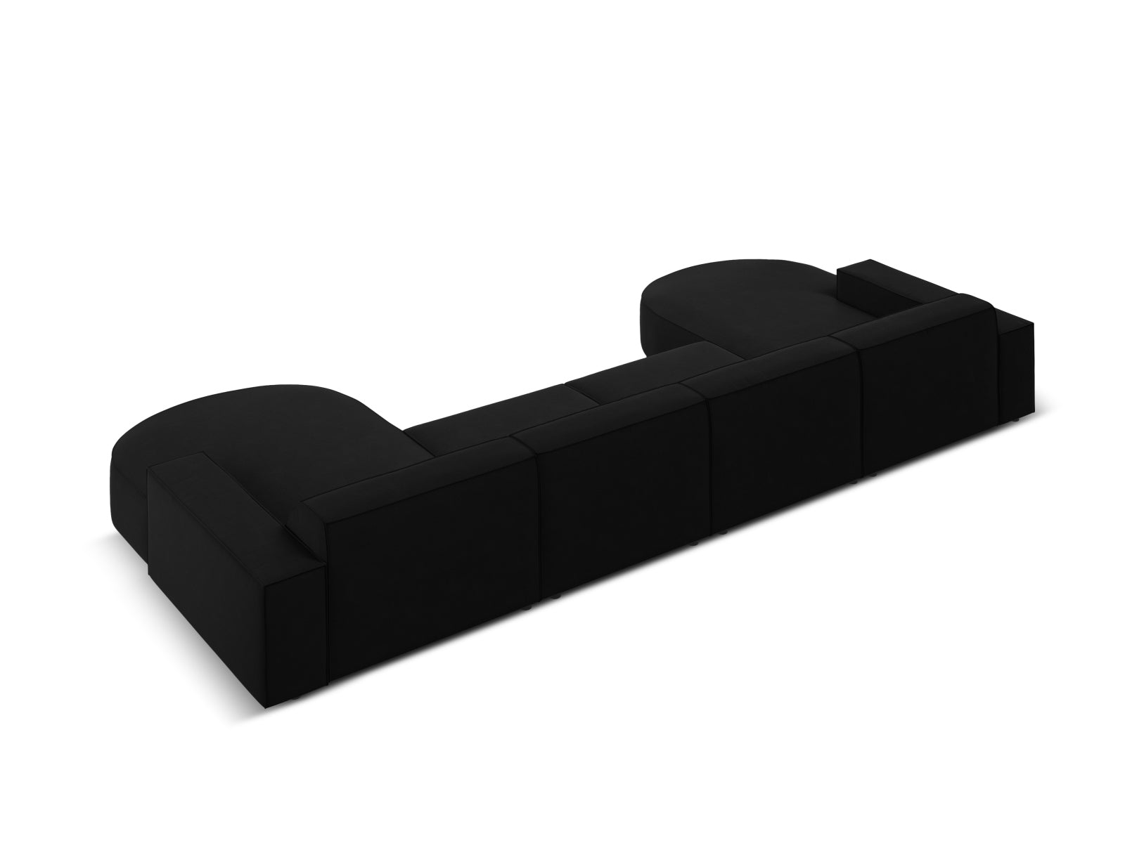 Entdecken Sie das Jodie Velour 6-Sitzer Sofa von Micadoni – ein modulares Design, das Stil und Flexibilität für Ihr Wohnzimmer bietet.