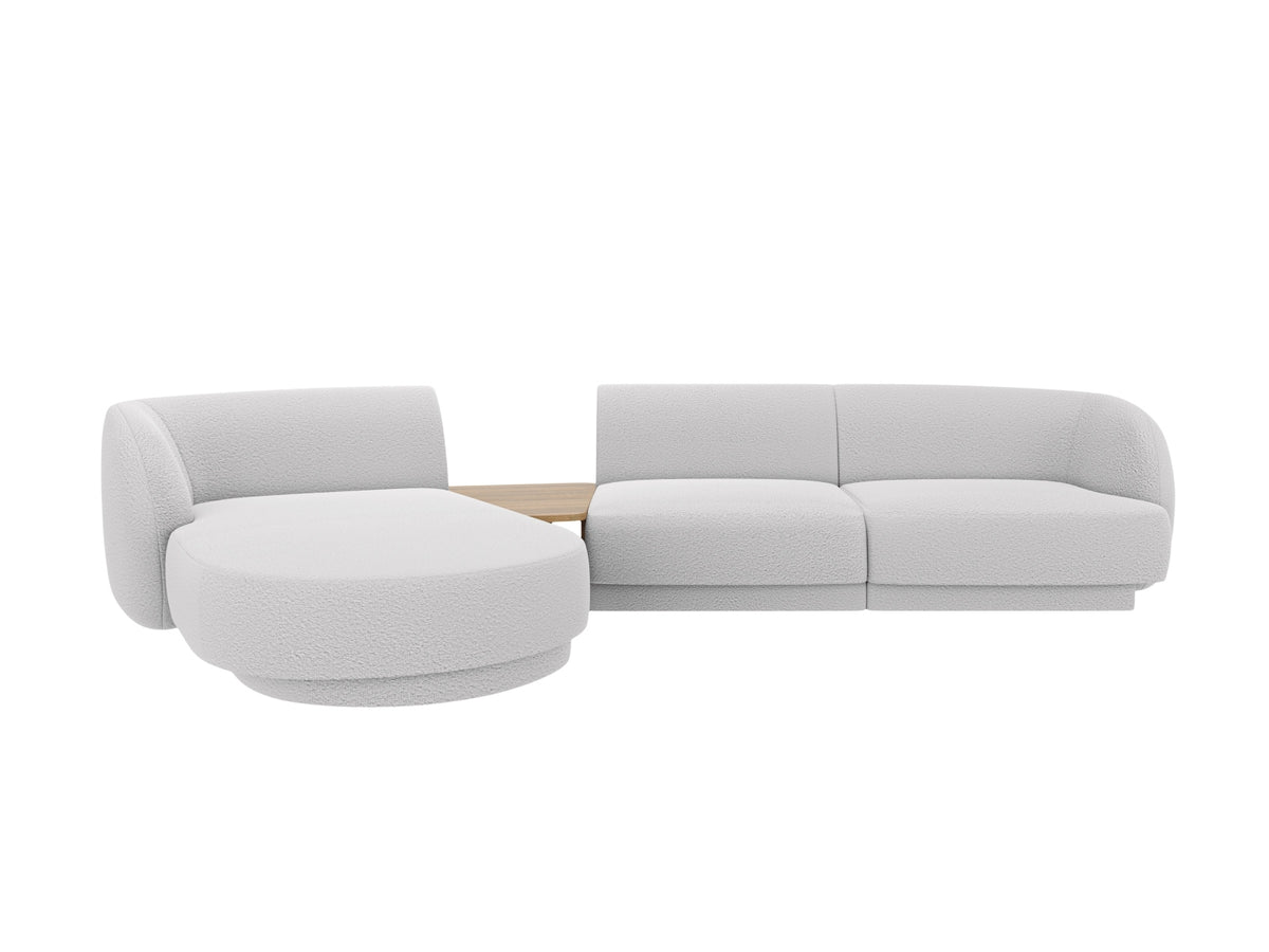 Miley Modulares Sofa links 3 Sitzer in Light Grey-Baloo präsentiert im Onlineshop von KAQTU Design AG. L-Sofa links ist von Micadoni