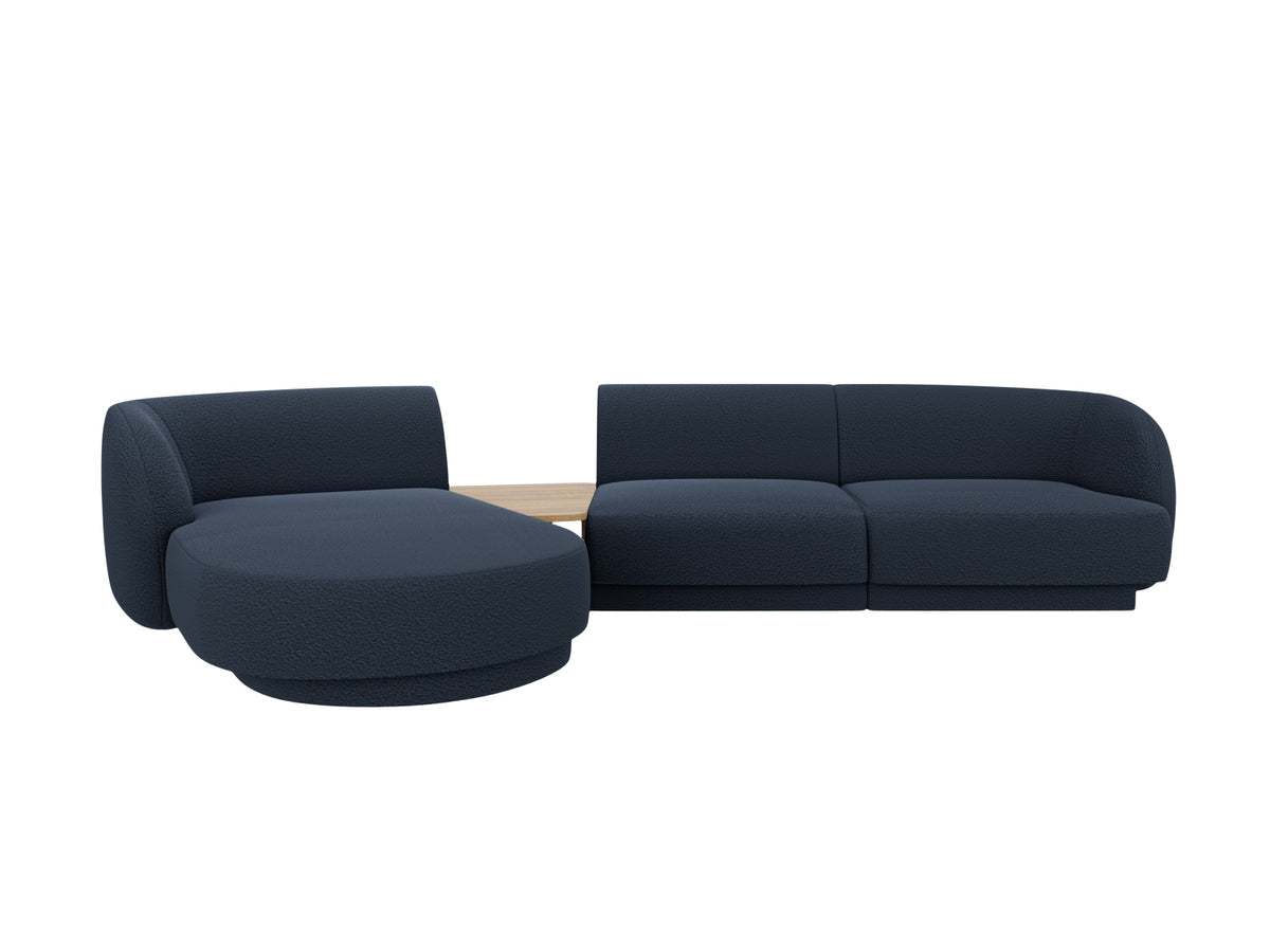 Miley Modulares Sofa links 3 Sitzer in Dark Blue-Baloo präsentiert im Onlineshop von KAQTU Design AG. L-Sofa links ist von Micadoni