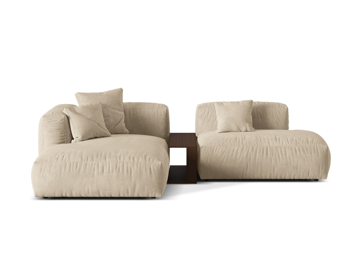 Martina Modulares Ecksofa links 2 Sitzer in Light Beige-Vogue präsentiert im Onlineshop von KAQTU Design AG. L-Sofa links ist von Micadoni