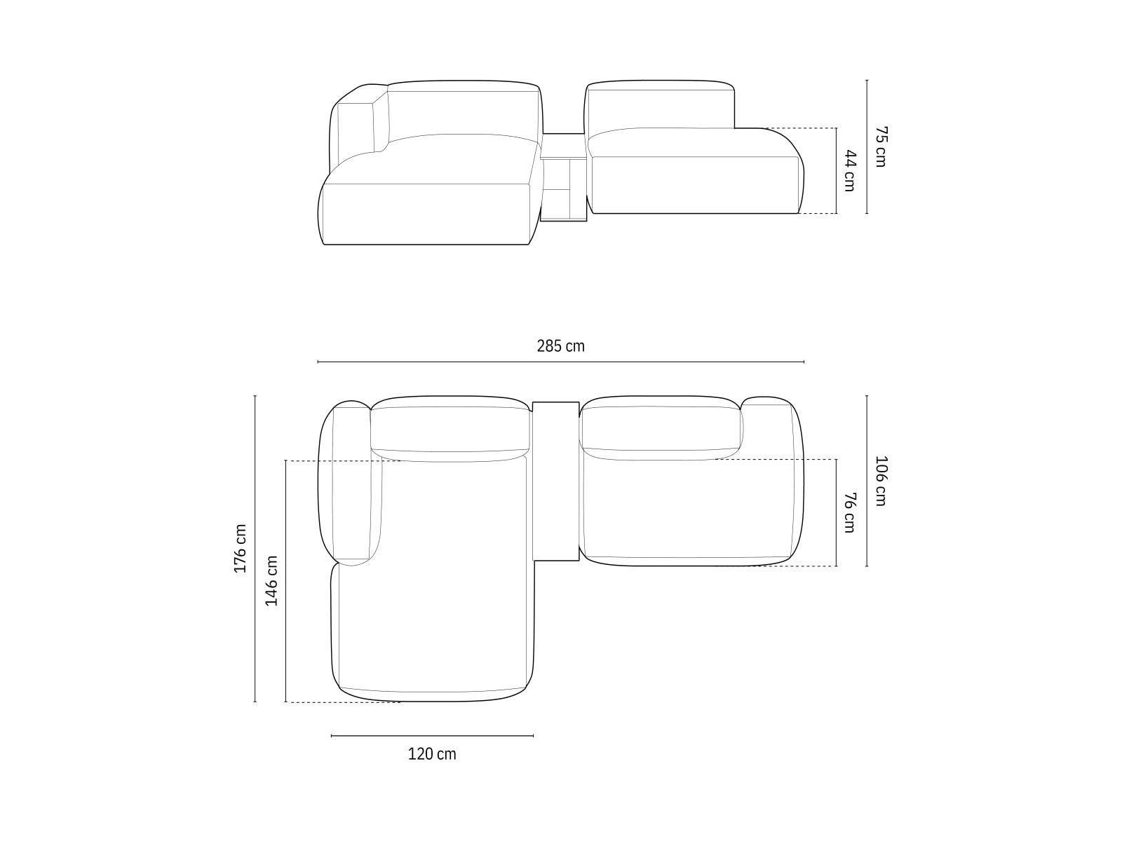 Entdecken Sie das Martina Ecksofa links 2 Sitzer von Micadoni – ein elegantes, modulares Sofa, das Komfort und individuelles Design perfekt kombiniert.