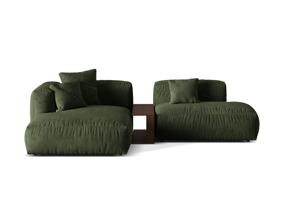 Martina Modulares Ecksofa links 2 Sitzer in Green-Vogue präsentiert im Onlineshop von KAQTU Design AG. L-Sofa links ist von Micadoni