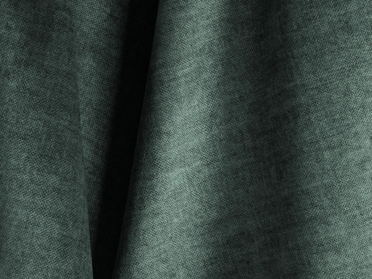 Modulares Ecksofa Martina links mit 2 Sitzen und praktischem Beistelltisch in trendigem Petrol-Vogue, perfekt für moderne Wohnkonzepte.