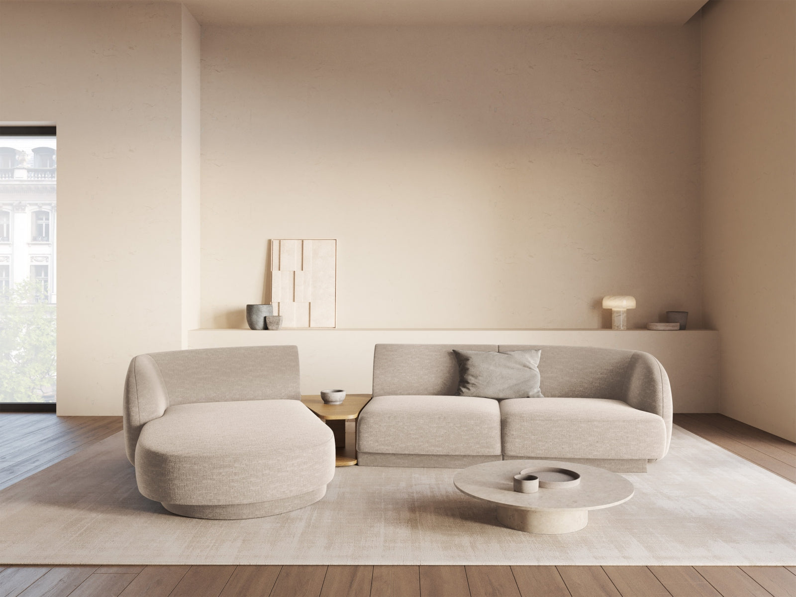 Entdecken Sie das stilvolle Miley Modulare Sofa Links 3 Sitzer von Micadoni – perfekt für modernes Wohnen und höchsten Komfort.