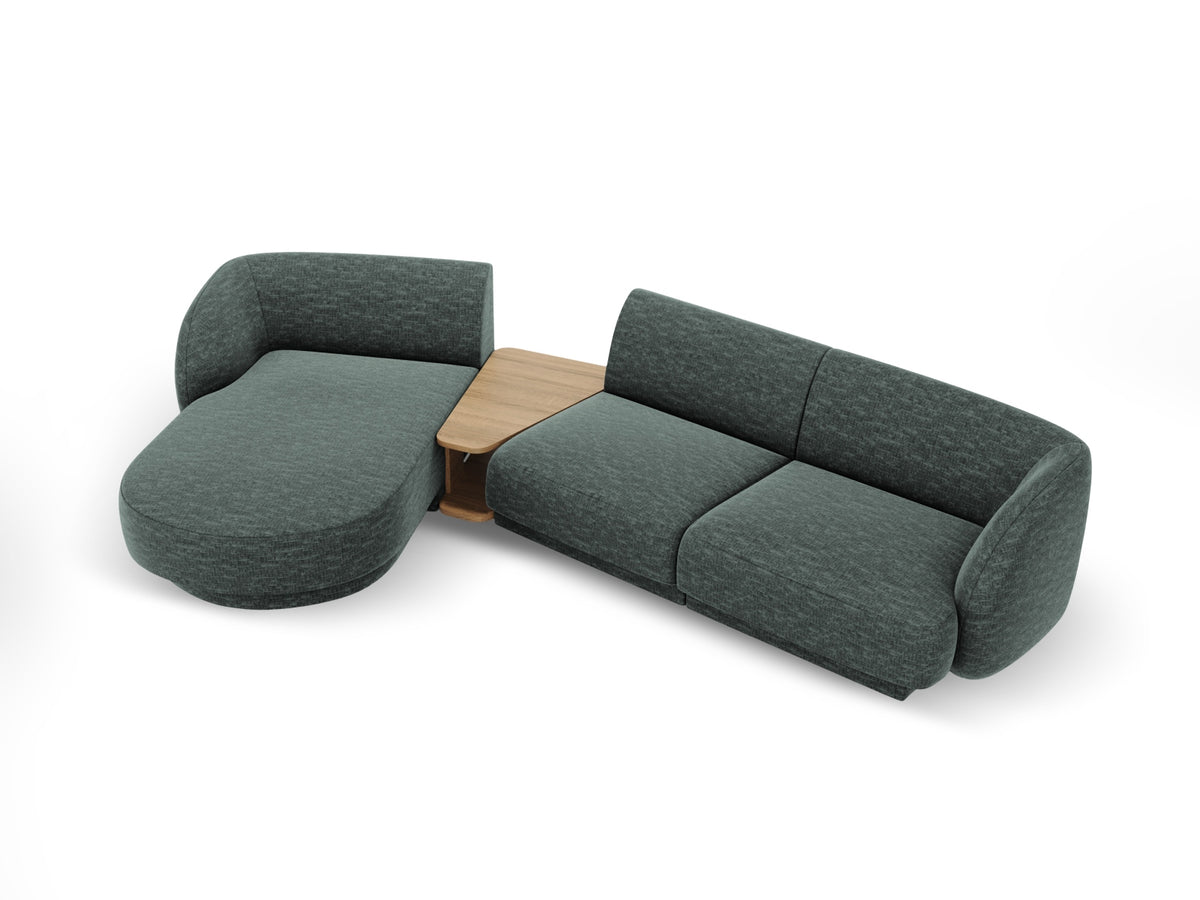 Miley Modulares Sofa links 3 Sitzer in Petrol-Haga präsentiert im Onlineshop von KAQTU Design AG. L-Sofa links ist von Micadoni