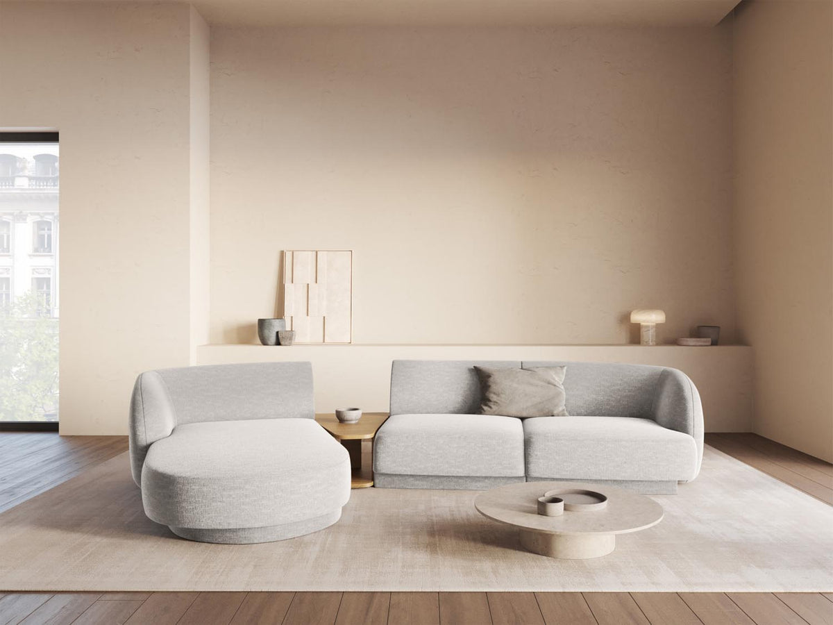 Miley Modulares Sofa links 3 Sitzer in Light Grey-Haga präsentiert im Onlineshop von KAQTU Design AG. L-Sofa links ist von Micadoni