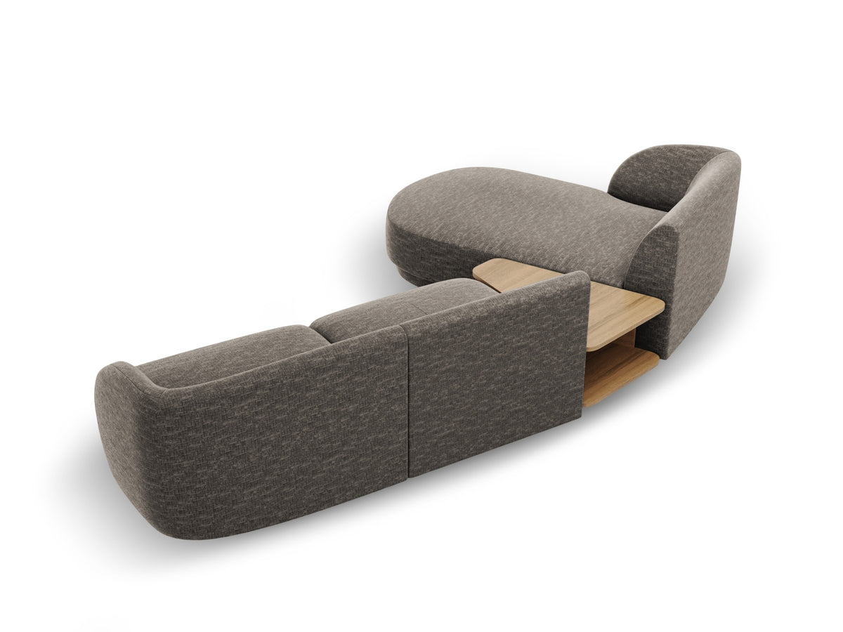 Miley Modulares Sofa links 3 Sitzer in Grey-Haga präsentiert im Onlineshop von KAQTU Design AG. L-Sofa links ist von Micadoni