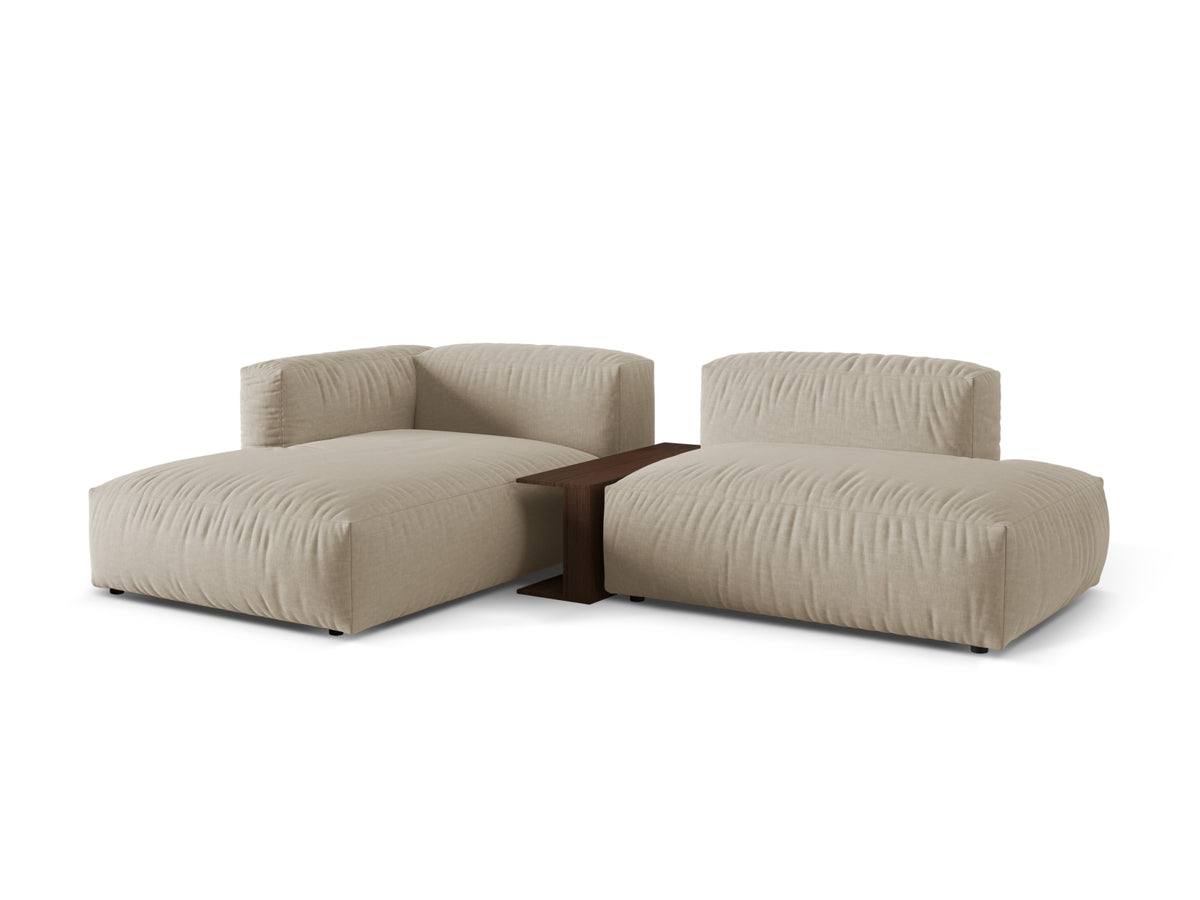 Martina Modulares Ecksofa links 2 Sitzer in Light Beige-Boston präsentiert im Onlineshop von KAQTU Design AG. L-Sofa links ist von Micadoni
