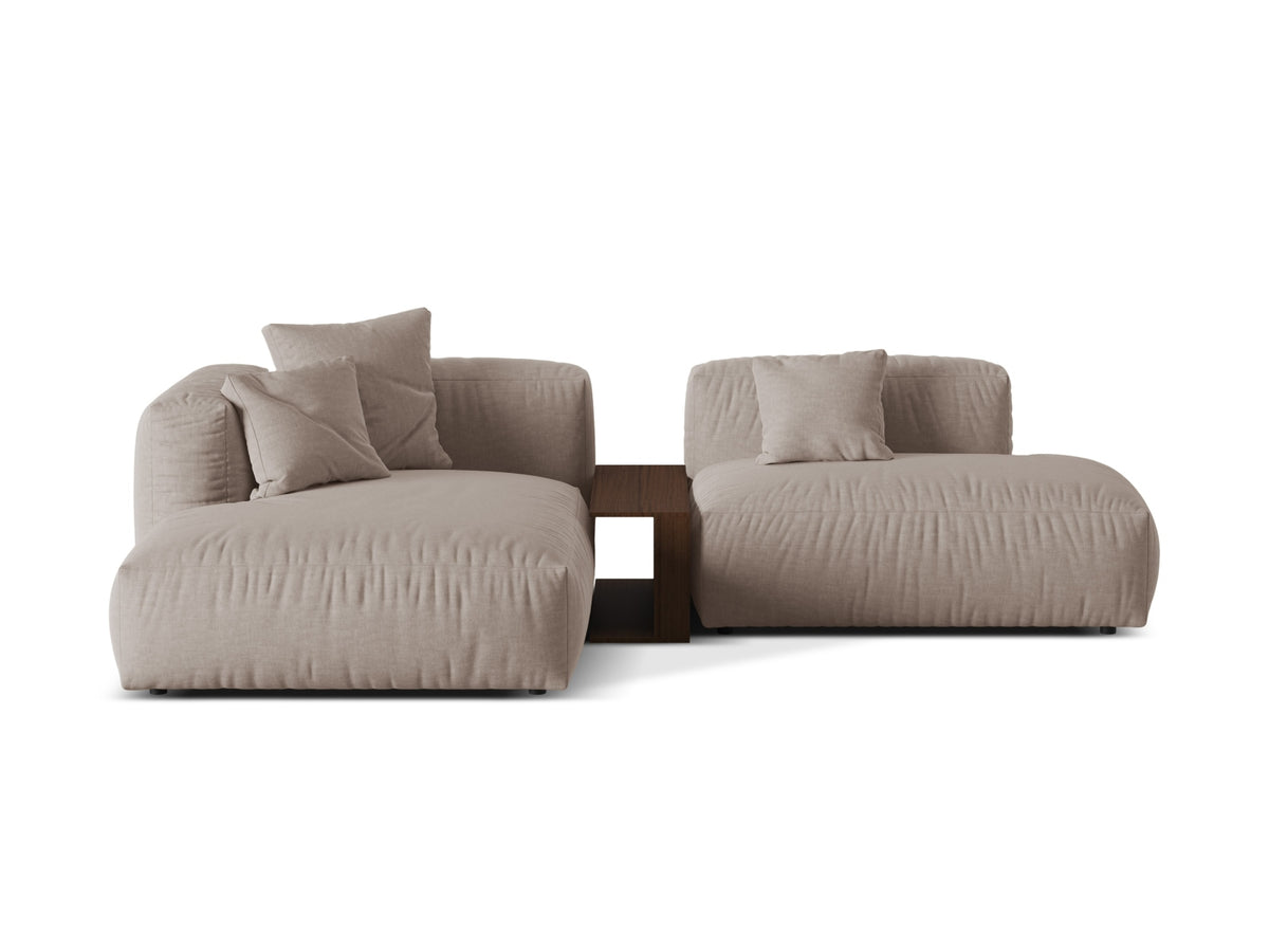 Martina Modulares Ecksofa links 2 Sitzer in Dark Beige-Boston präsentiert im Onlineshop von KAQTU Design AG. L-Sofa links ist von Micadoni