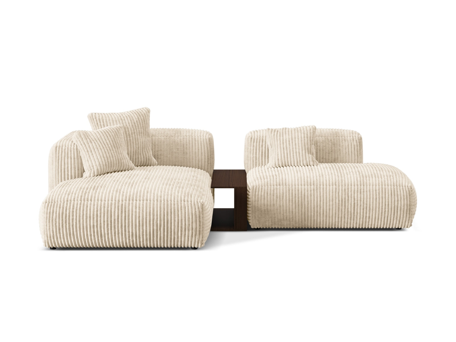 Martina Modulares Ecksofa links 2 Sitzer in Light Beige präsentiert im Onlineshop von KAQTU Design AG. Ecksofa links ist von Micadoni