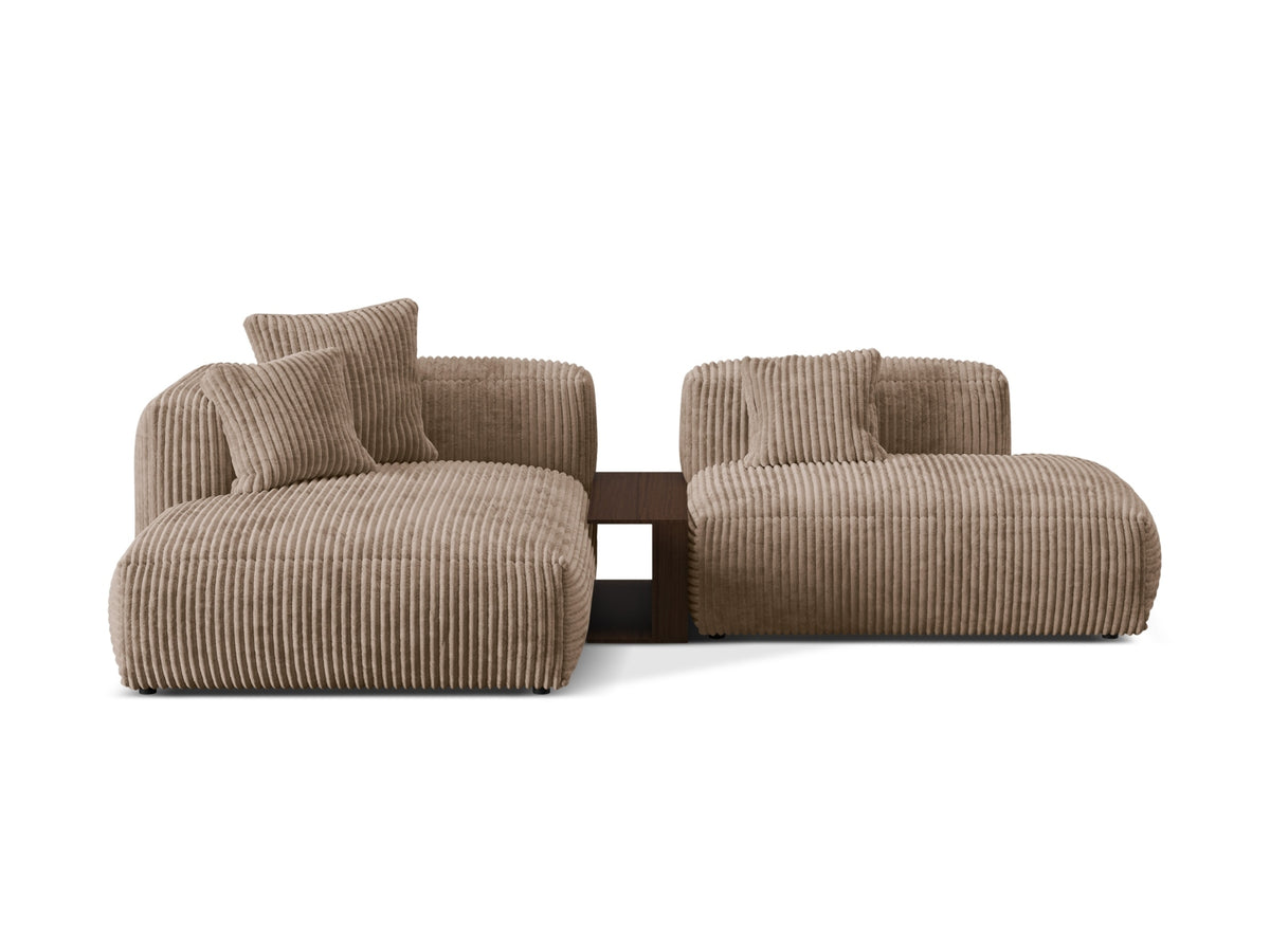 Martina Modulares Ecksofa links 2 Sitzer in Acorn-Tilia präsentiert im Onlineshop von KAQTU Design AG. L-Sofa links ist von Micadoni