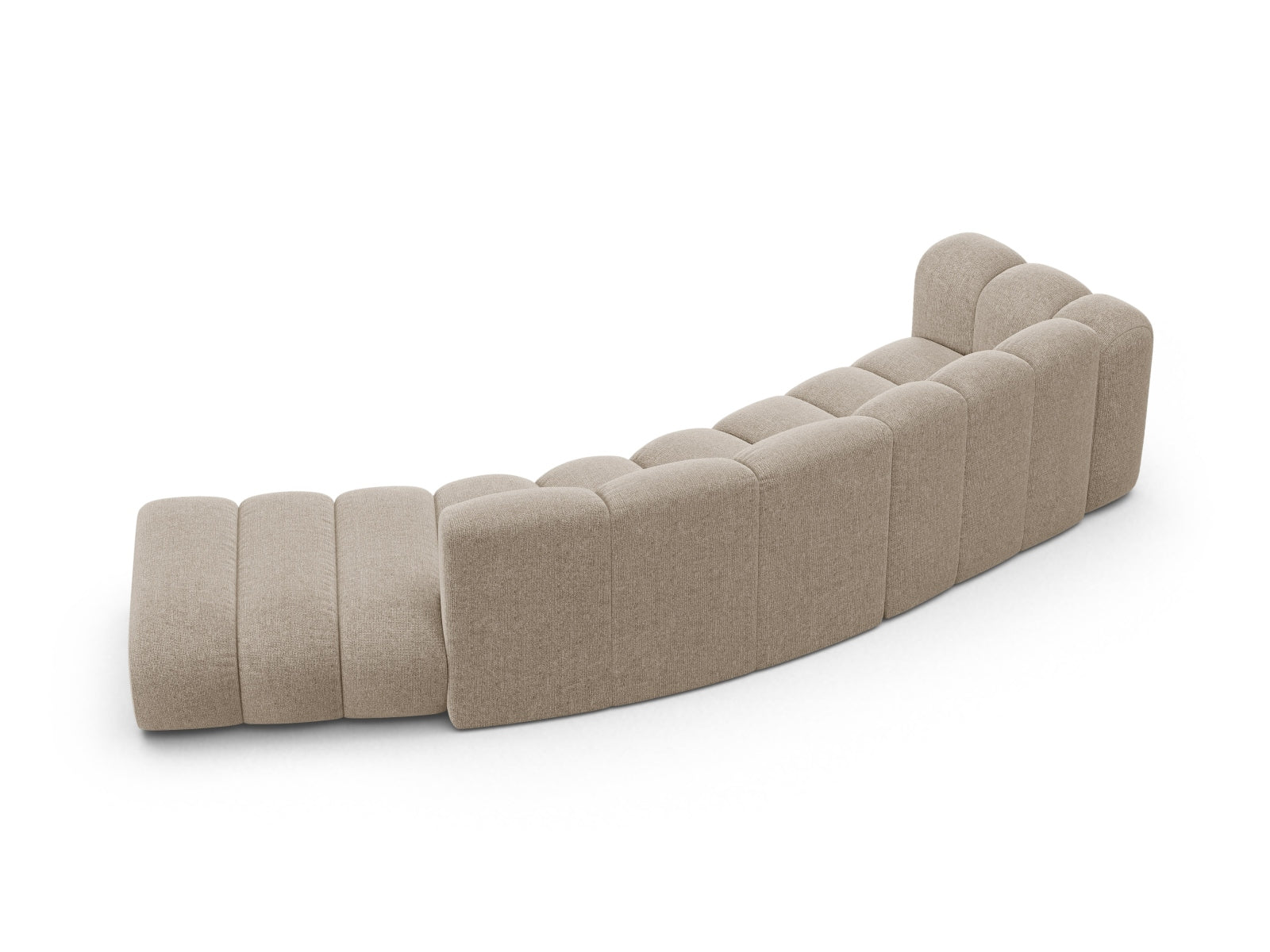 Modulares 5-Sitzer Sofa Lupine links in edlem Dunkelbeige, perfekt für zeitgemäße Wohnkonzepte und stilvolle Einrichtung.