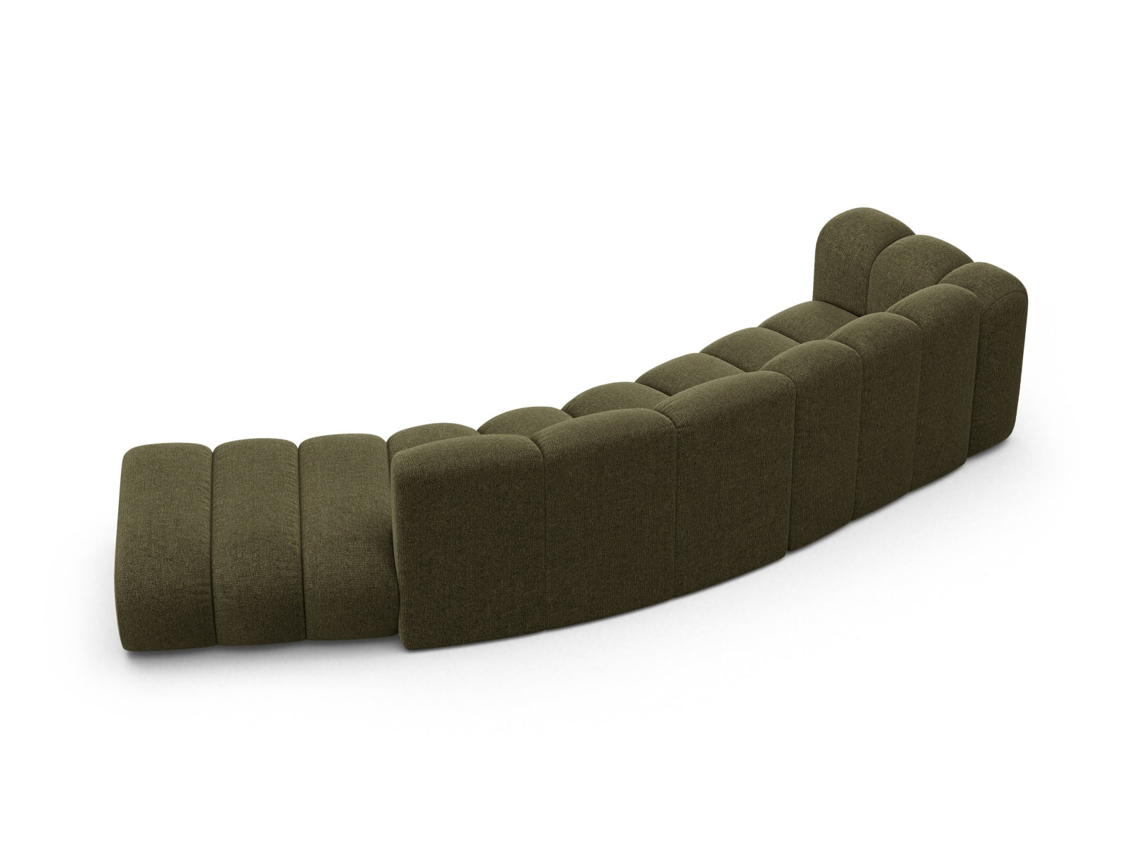 Modernes 5-Sitzer Lupine Modular Sofa links in Green-Eden, ideal für stilvolle Wohnräume und gemütliche Abende.