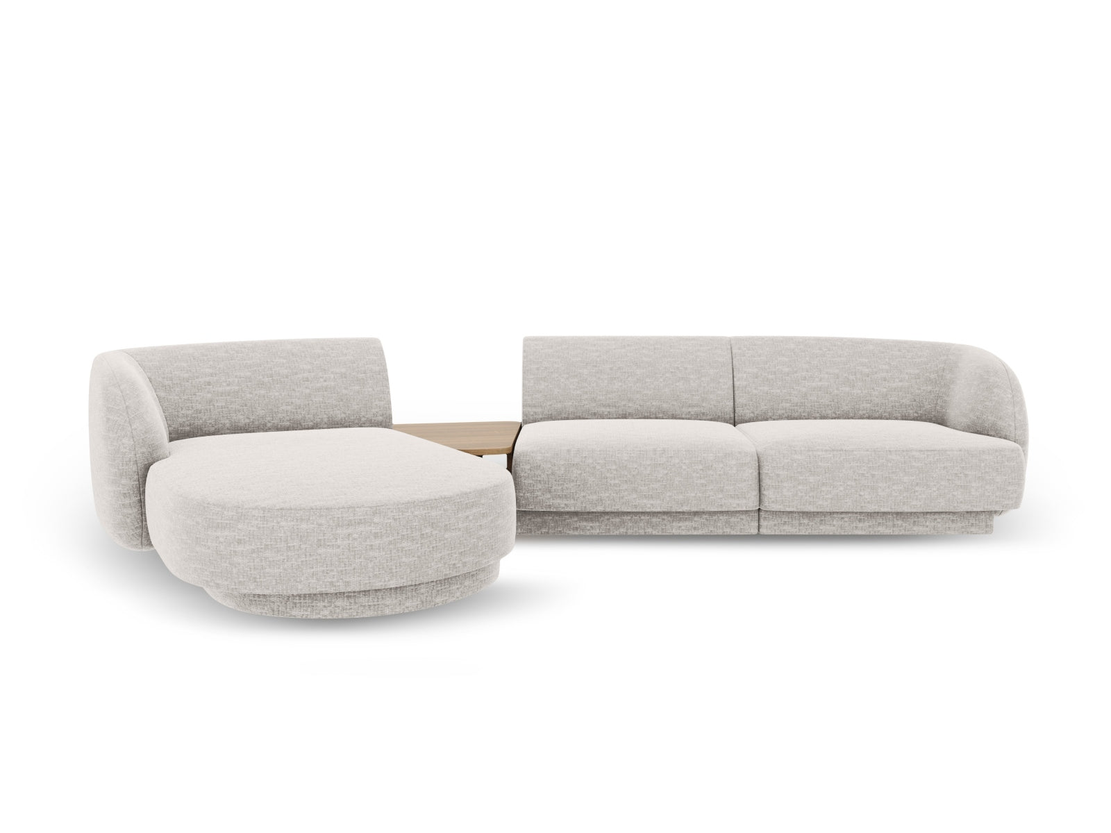 Miley Modulares Sofa links 3 Sitzer in Silver-Eden präsentiert im Onlineshop von KAQTU Design AG. L-Sofa links ist von Micadoni