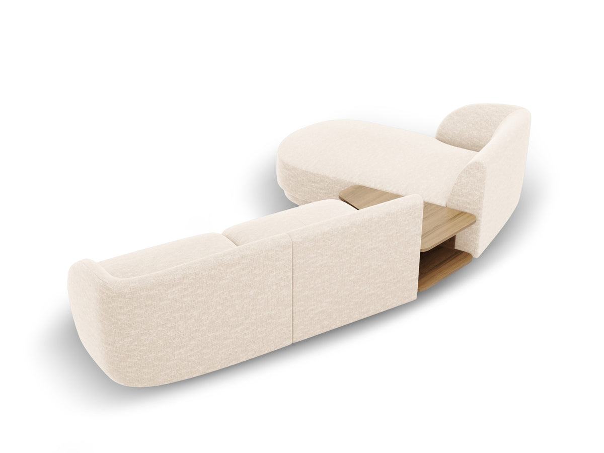 Miley Modulares Sofa links 3 Sitzer in Ivory-Eden präsentiert im Onlineshop von KAQTU Design AG. L-Sofa links ist von Micadoni