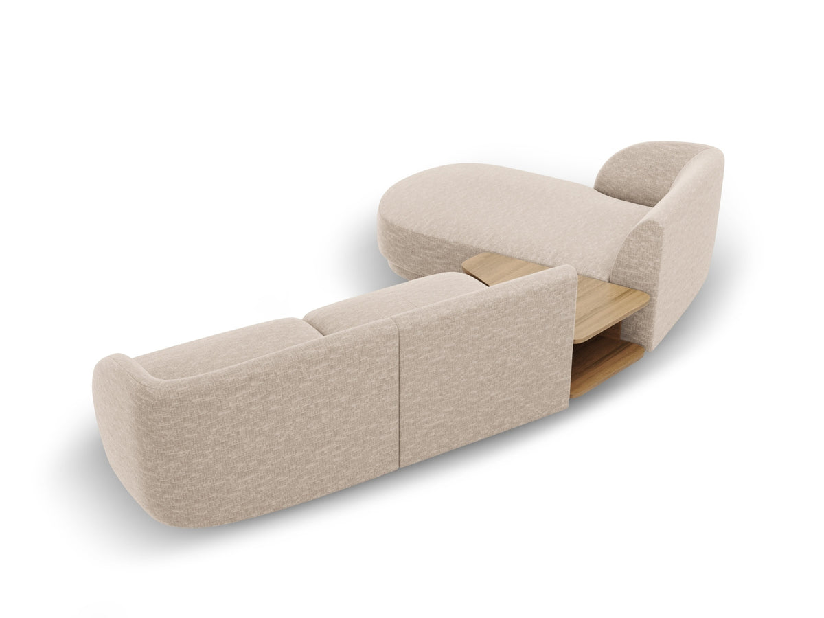 Miley Modulares Sofa links 3 Sitzer in Beige-Eden präsentiert im Onlineshop von KAQTU Design AG. L-Sofa links ist von Micadoni