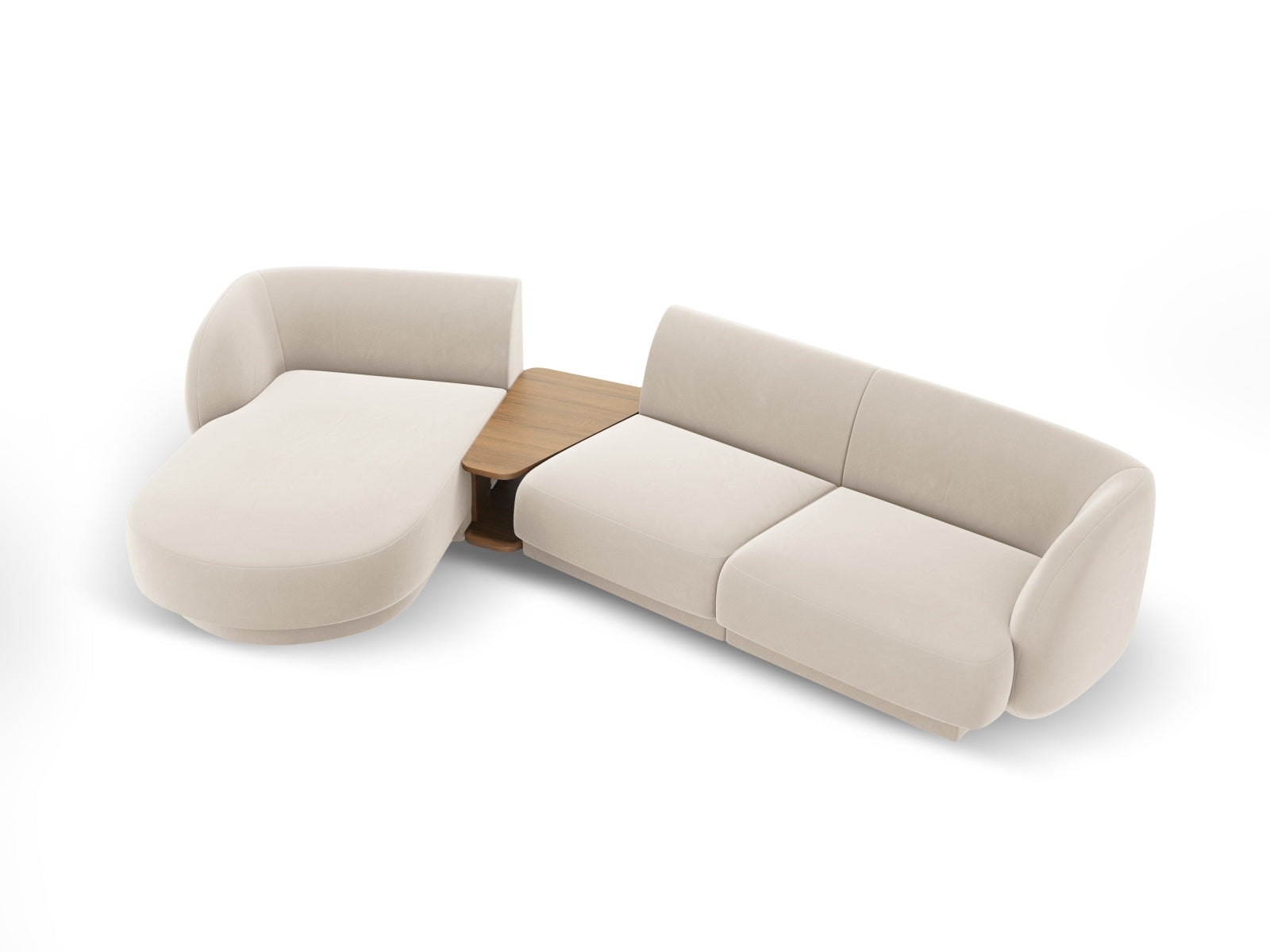 Erleben Sie das Miley Velour 3-Sitzer Sofa von Micadoni: modular, luxuriös und perfekt für jeden Raum. Komfort und Stil vereint!