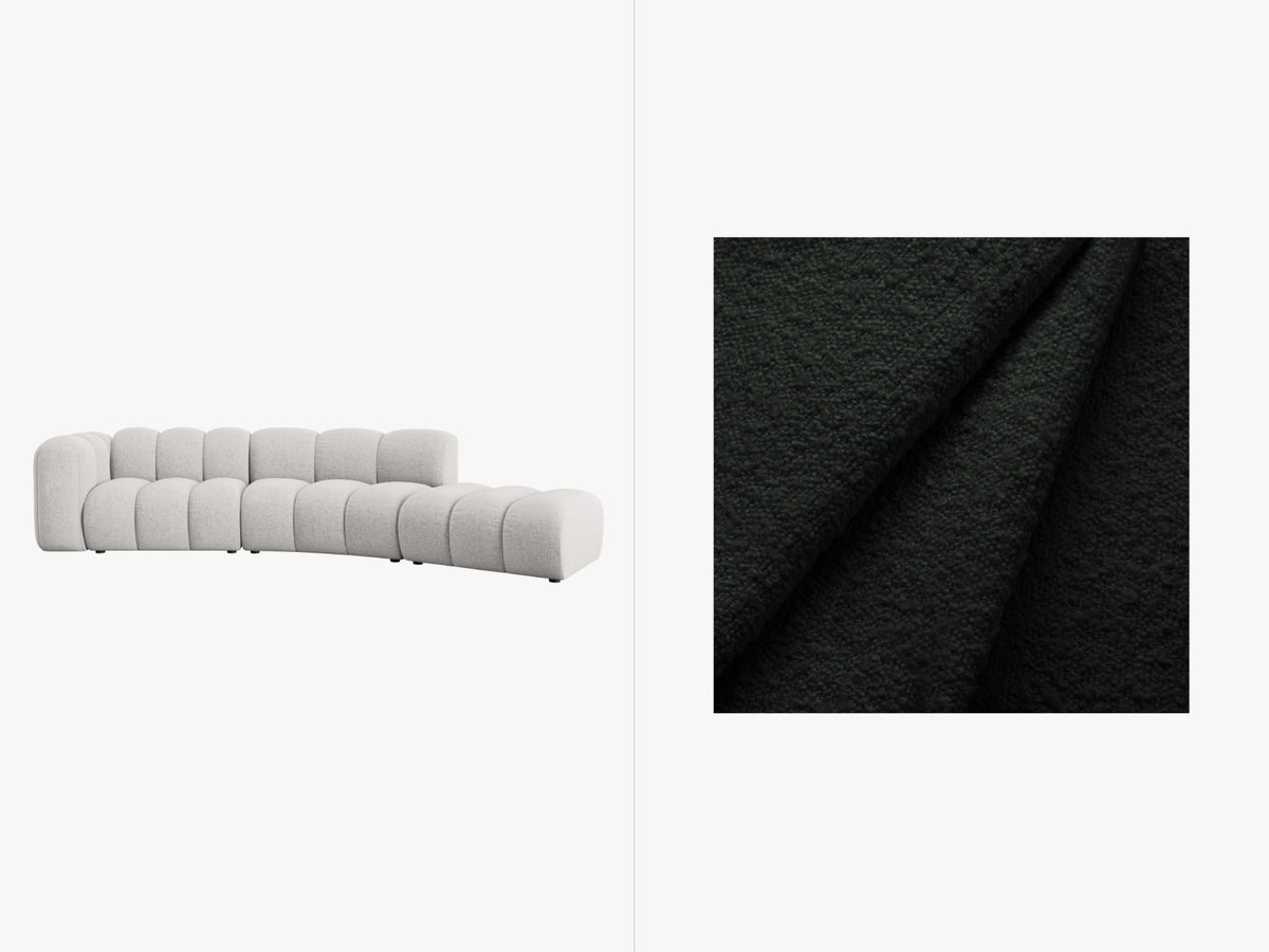Lupine Modulares Sofa rechts 5 Sitzer in Black-Baloo präsentiert im Onlineshop von KAQTU Design AG. L-Sofa rechts ist von Micadoni