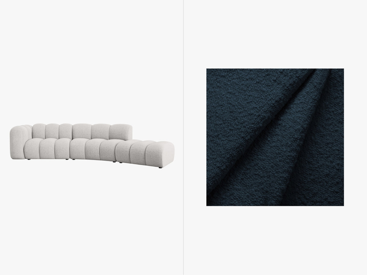 Lupine Modulares Sofa rechts 5 Sitzer in Dark Blue-Baloo präsentiert im Onlineshop von KAQTU Design AG. L-Sofa rechts ist von Micadoni