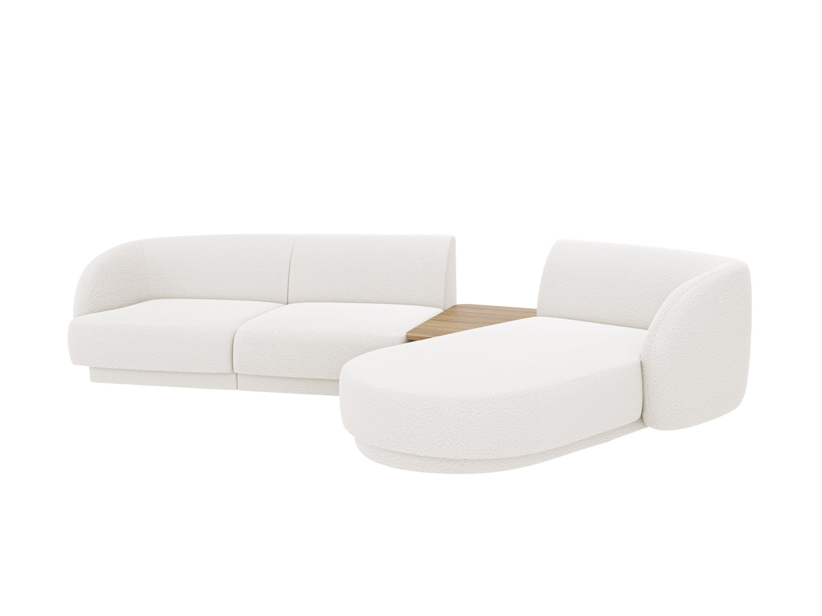 Miley Modulares Sofa rechts 3 Sitzer in White-Baloo präsentiert im Onlineshop von KAQTU Design AG. L-Sofa rechts ist von Micadoni