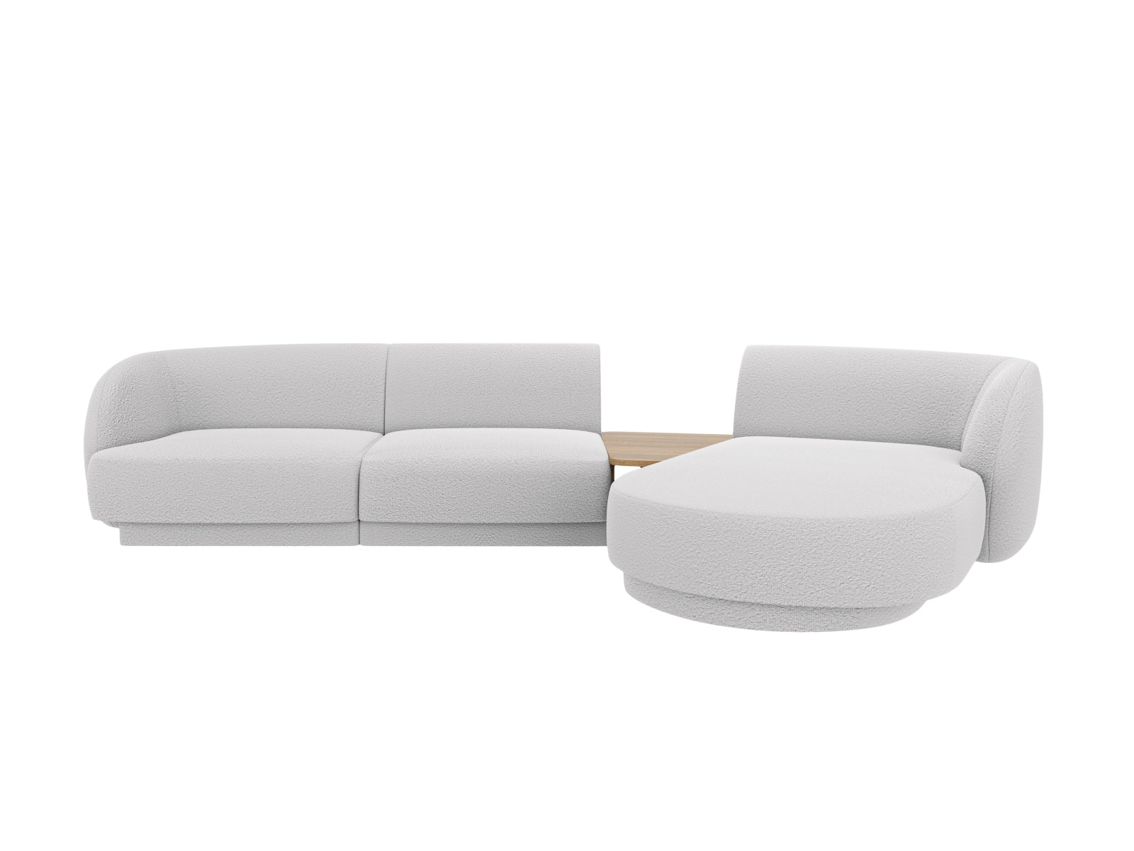Miley Modulares Sofa rechts 3 Sitzer in Light Grey-Baloo präsentiert im Onlineshop von KAQTU Design AG. L-Sofa rechts ist von Micadoni