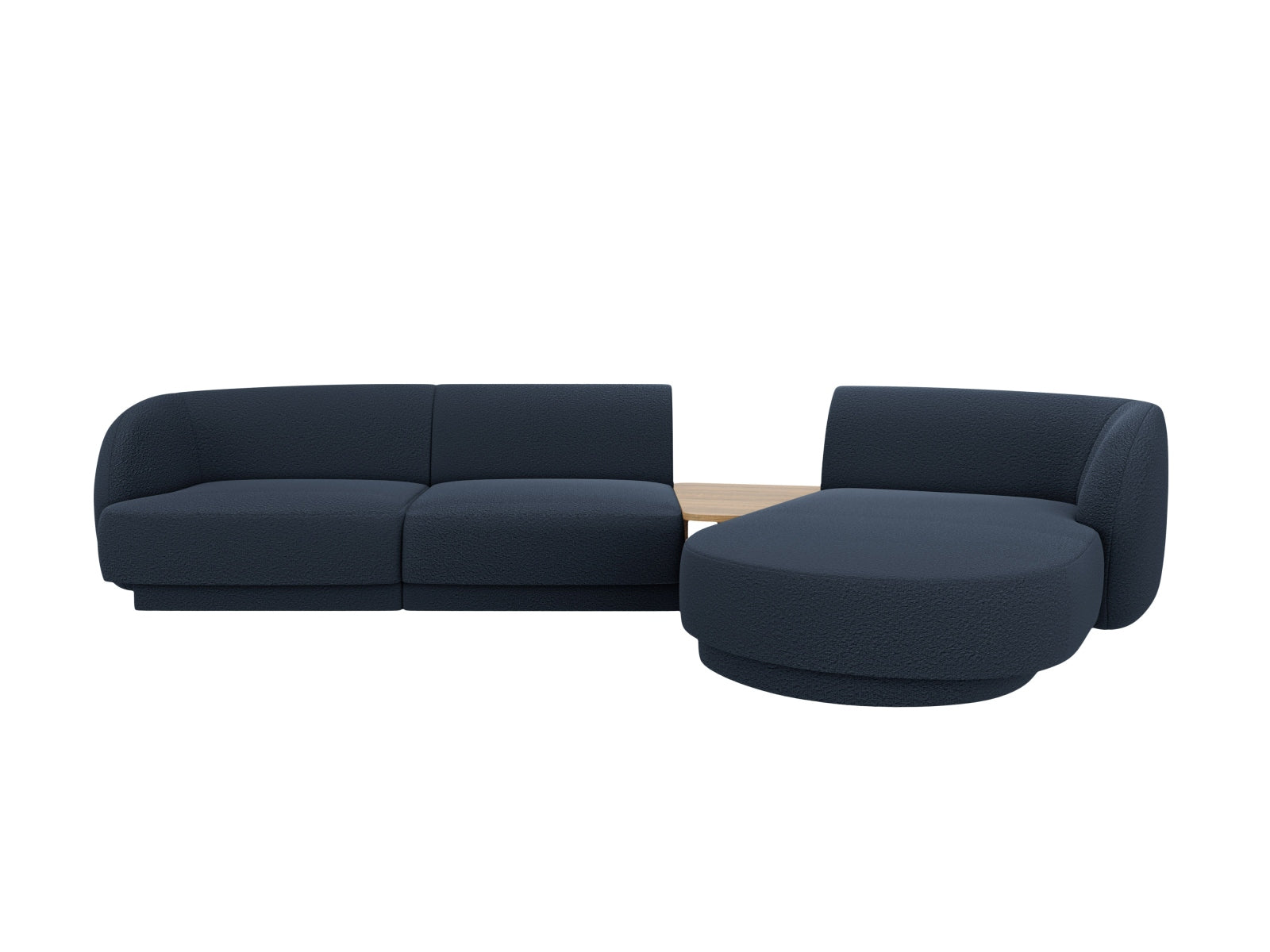 Miley Modulares Sofa rechts 3 Sitzer in Dark Blue-Baloo präsentiert im Onlineshop von KAQTU Design AG. L-Sofa rechts ist von Micadoni
