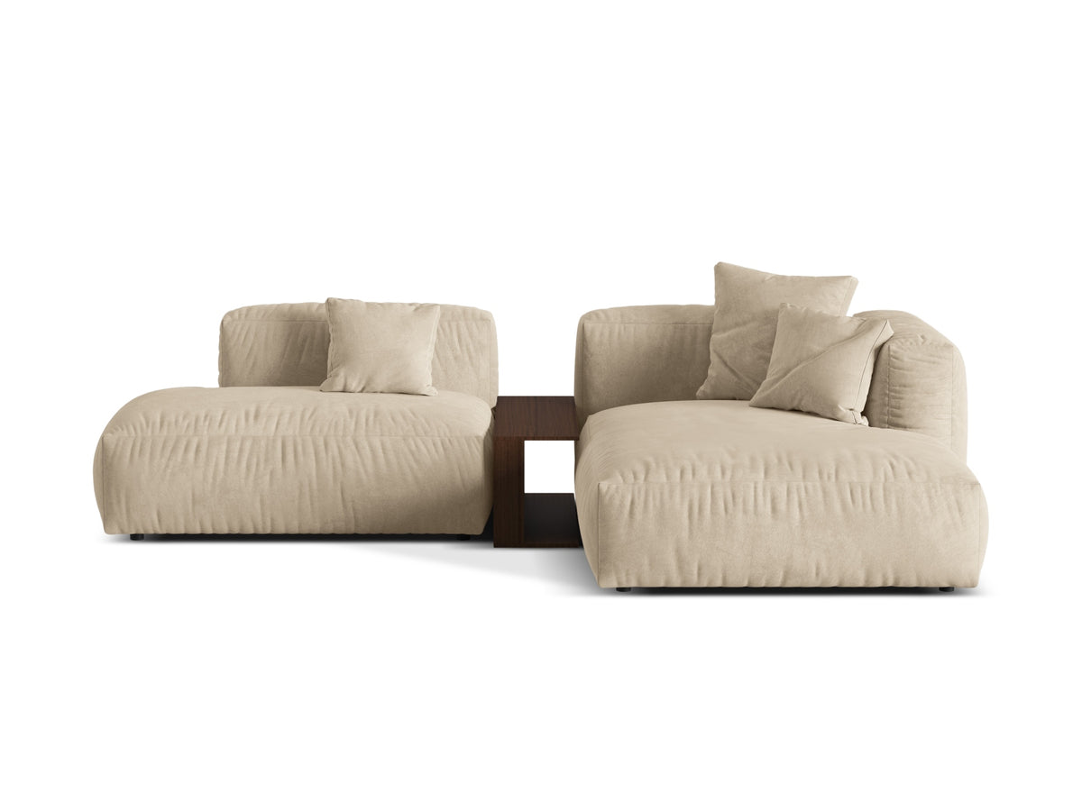 Martina Modulares Ecksofa rechts 2 Sitzer in Light Beige-Vogue präsentiert im Onlineshop von KAQTU Design AG. L-Sofa rechts ist von Micadoni