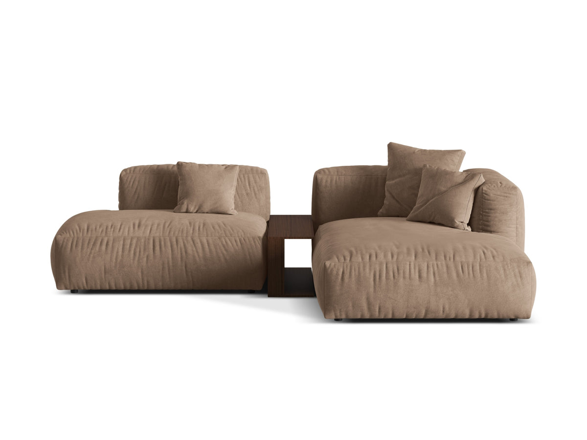 Martina Modulares Ecksofa rechts 2 Sitzer in Dark Beige-Vogue präsentiert im Onlineshop von KAQTU Design AG. L-Sofa rechts ist von Micadoni