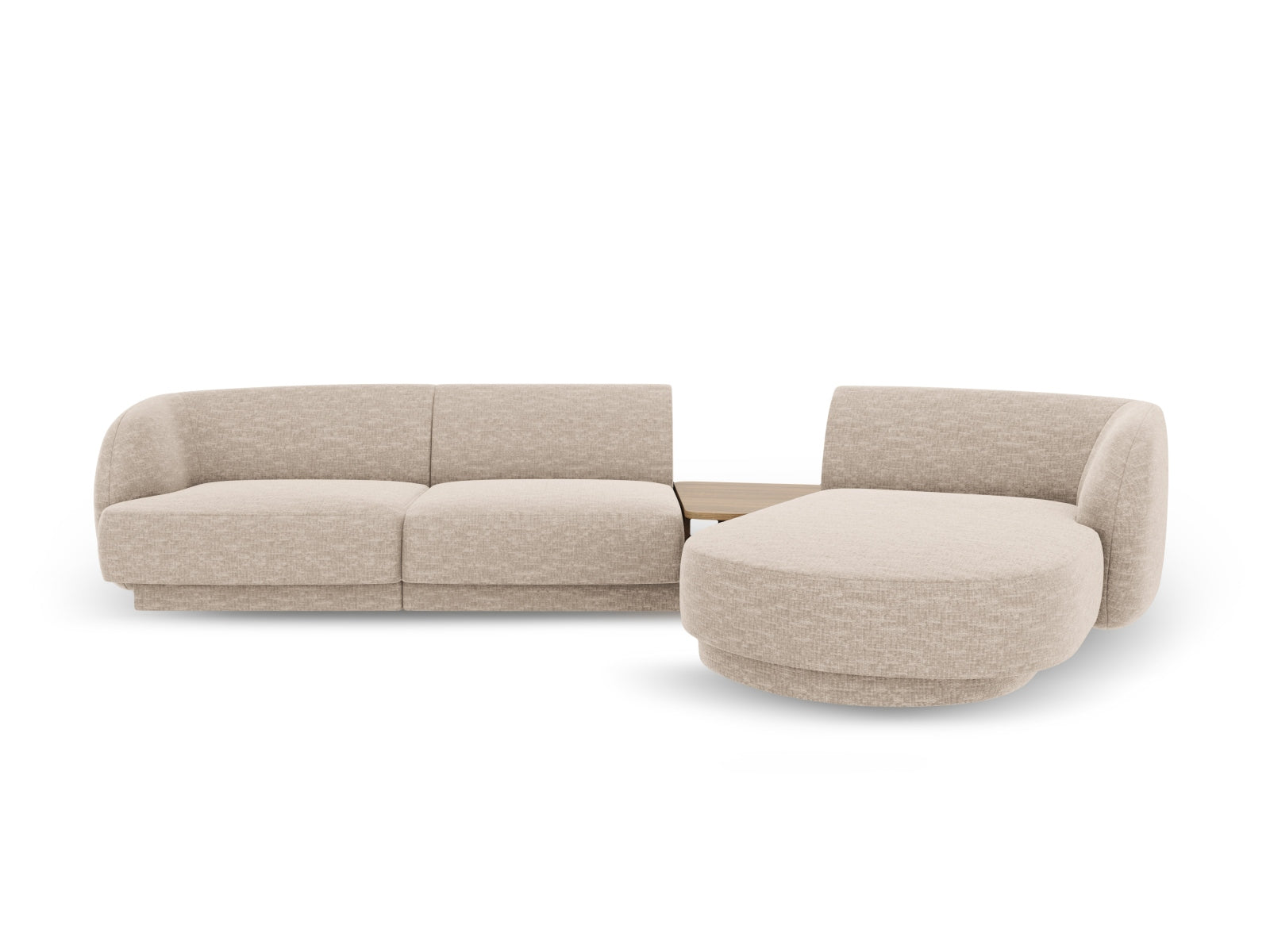 Miley Modulares Sofa rechts 3 Sitzer in Beige-Haga präsentiert im Onlineshop von KAQTU Design AG. L-Sofa rechts ist von Micadoni