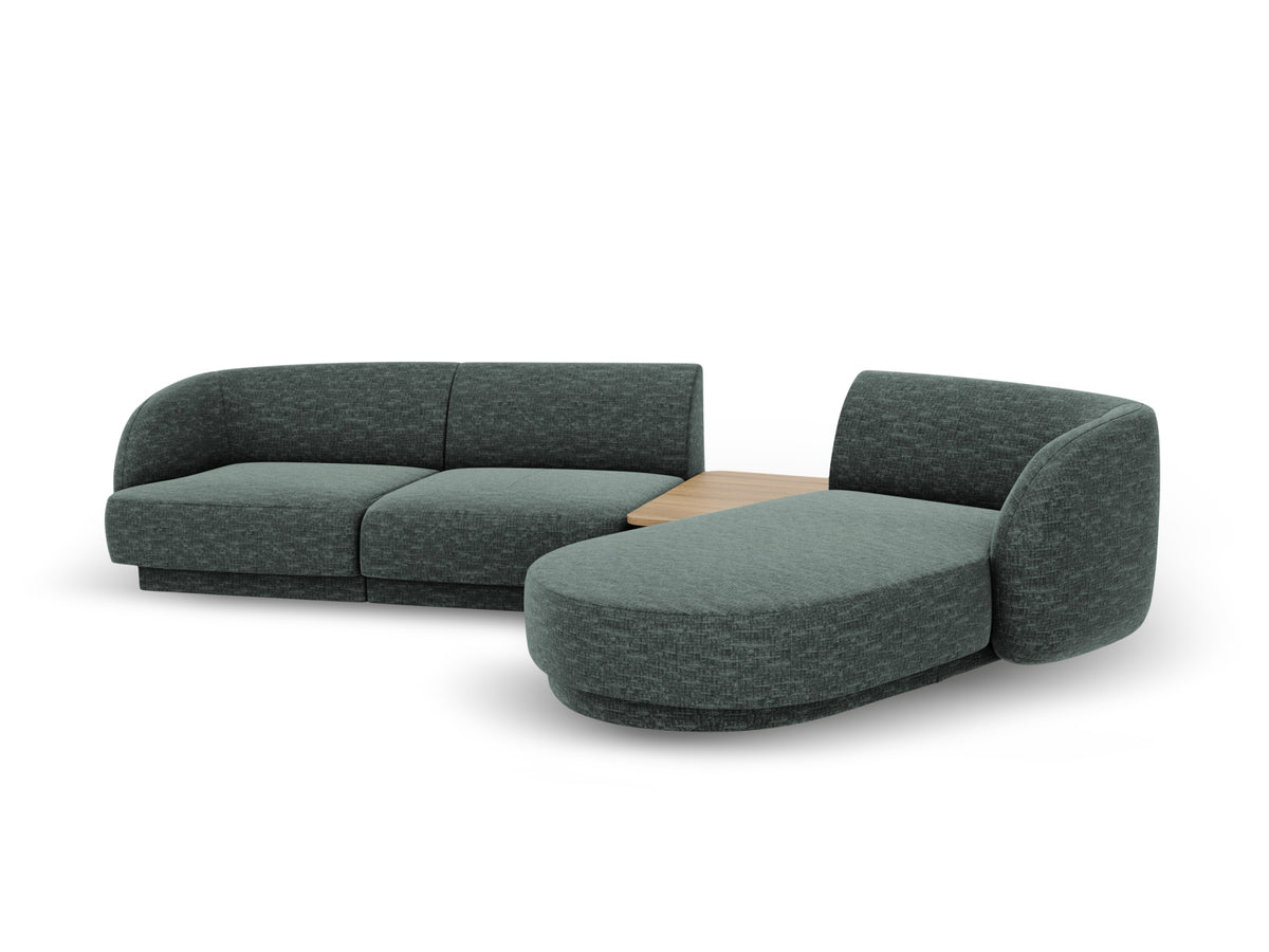 Miley Modulares Sofa rechts 3 Sitzer in Petrol-Haga präsentiert im Onlineshop von KAQTU Design AG. L-Sofa rechts ist von Micadoni