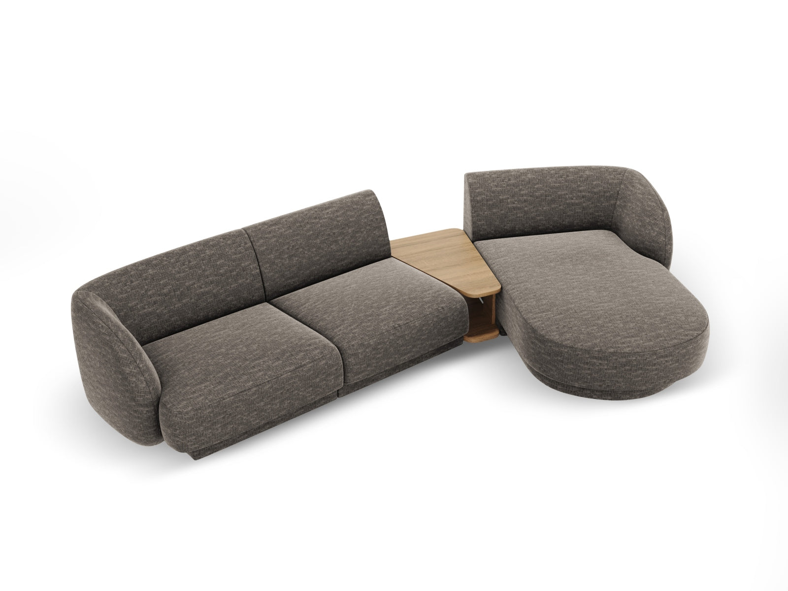 Modernes 3-Sitzer L-Sofa in Grau, rechtsseitig, vielseitig und komfortabel, perfekt für jedes Wohnzimmer, von Micadoni.