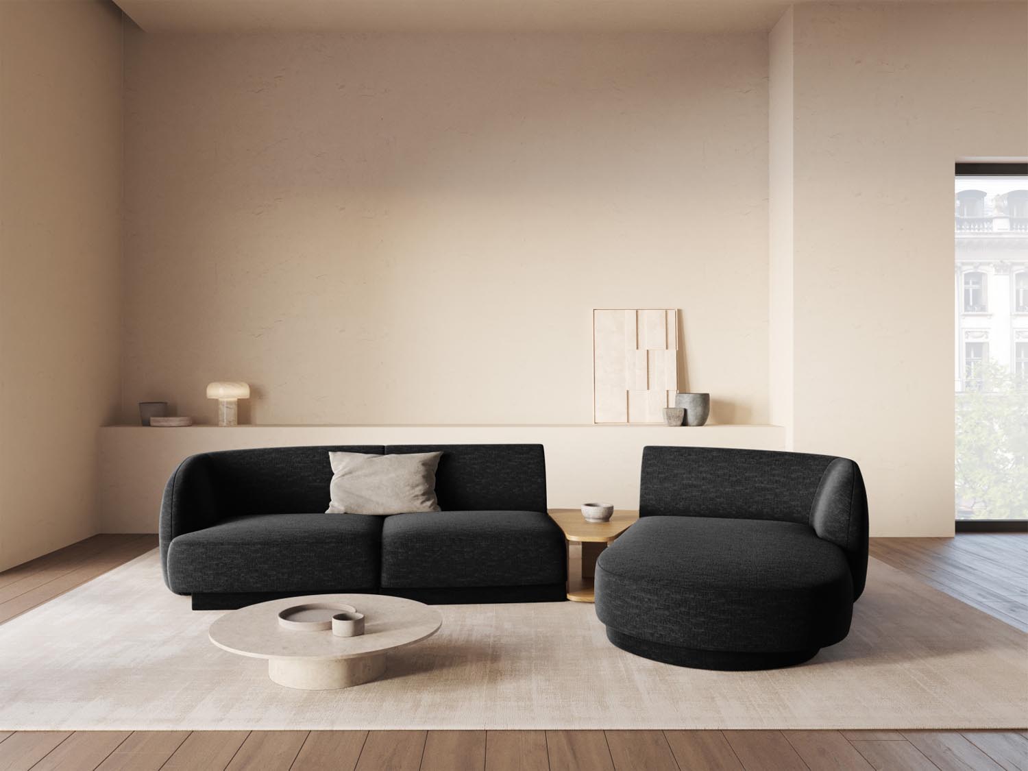 Miley Modulare Sofa rechts von Micadoni – Wohnbeispiel