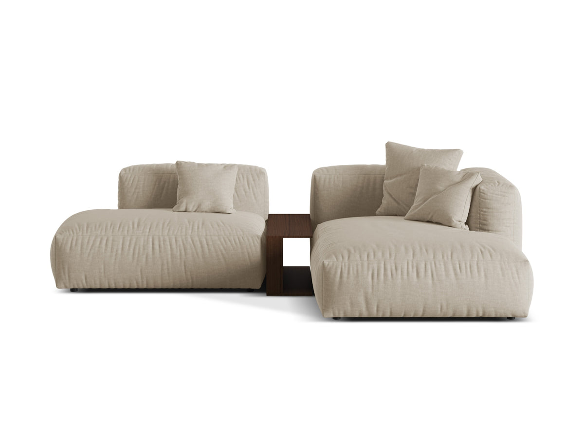 Martina Modulares Ecksofa rechts 2 Sitzer in Light Beige-Boston präsentiert im Onlineshop von KAQTU Design AG. L-Sofa rechts ist von Micadoni