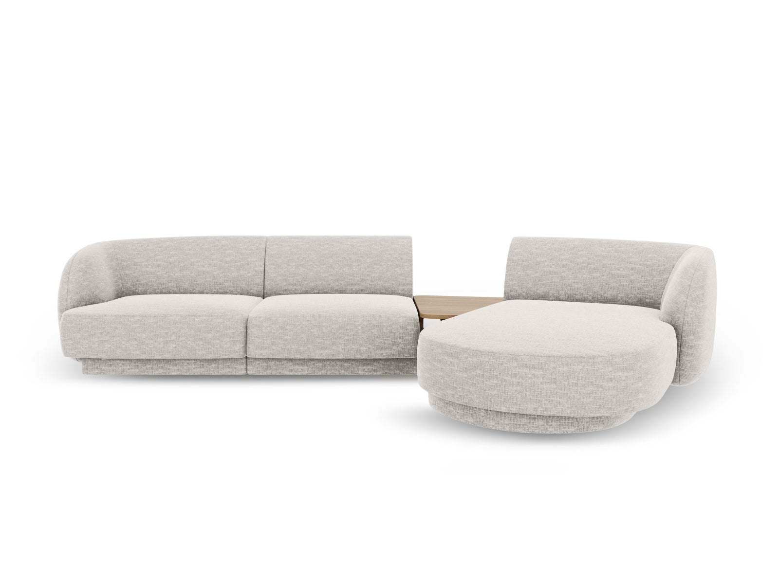 Miley Modulares Sofa rechts 3 Sitzer in Silver-Eden präsentiert im Onlineshop von KAQTU Design AG. L-Sofa rechts ist von Micadoni