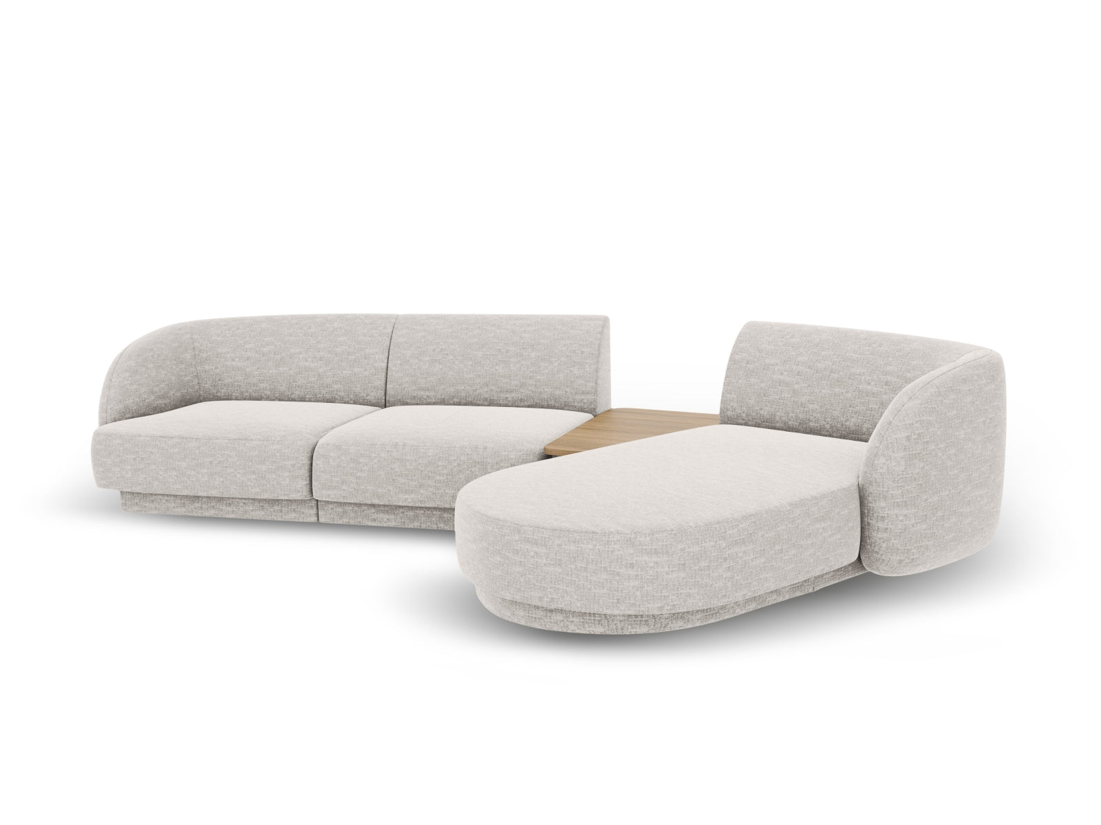 Elegantes Miley Modulares Sofa rechts, 3-Sitzer in Silver-Eden, ideal für stilvolle Wohnräume. Hochwertige Verarbeitung von Micadoni.