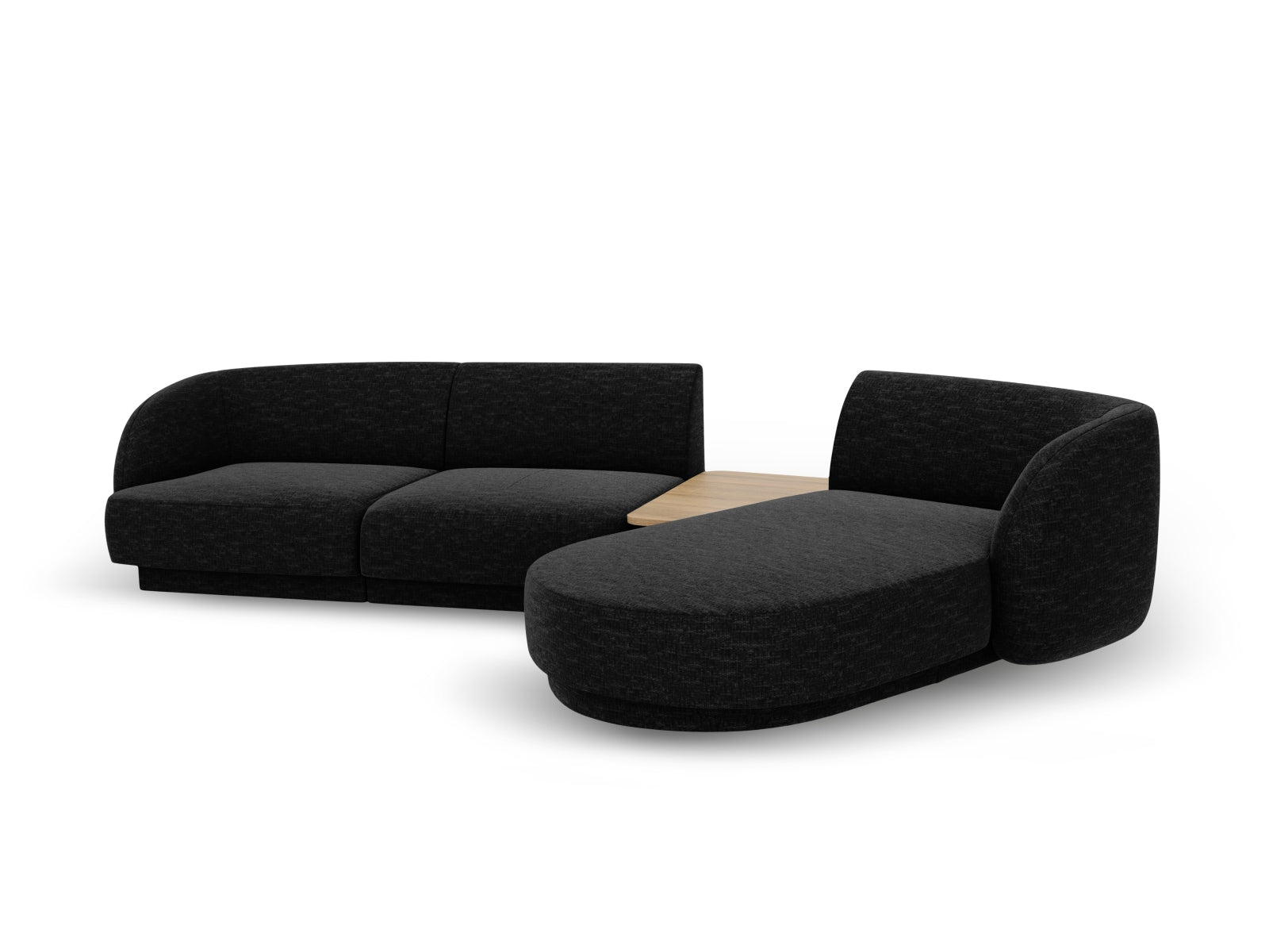 Elegantes, anthrazitfarbenes 3-Sitzer-Sofa Miley, rechtsseitig, ideal für stilvolle Wohnräume und vielseitige Nutzung.
