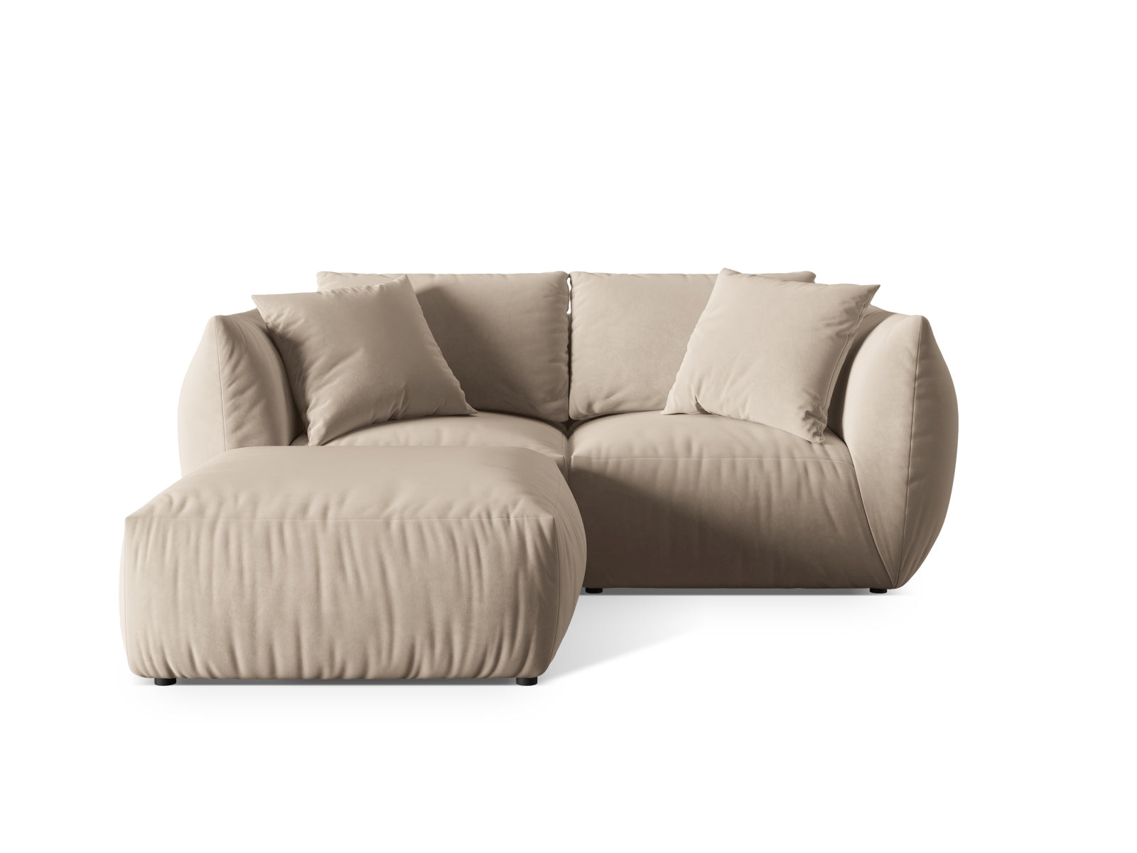 Chris Modular Ecksofa 4 Sitzer in Ecru präsentiert im Onlineshop von KAQTU Design AG. Ecksofa ist von Micadoni