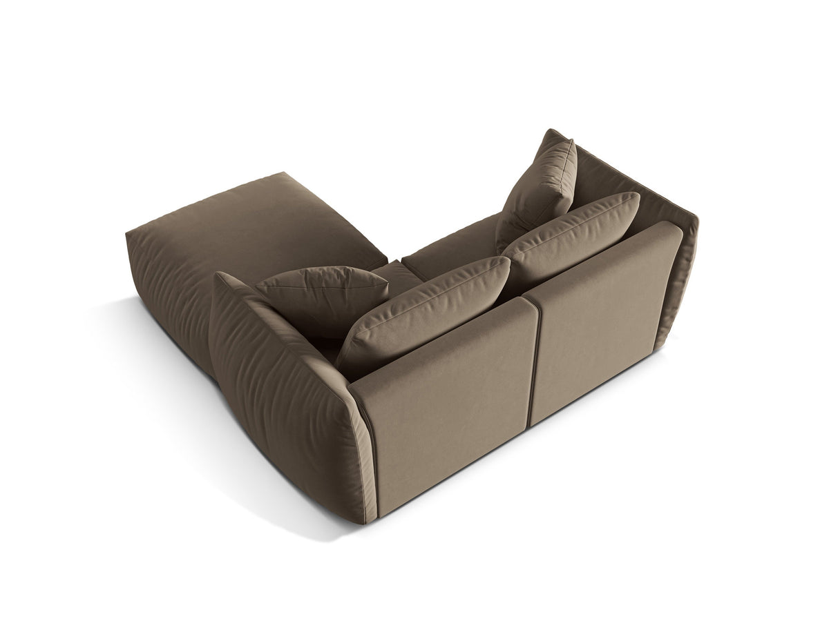 Chris Modular Ecksofa 4 Sitzer in Light Brown-Casino präsentiert im Onlineshop von KAQTU Design AG. L-Sofa links ist von Micadoni