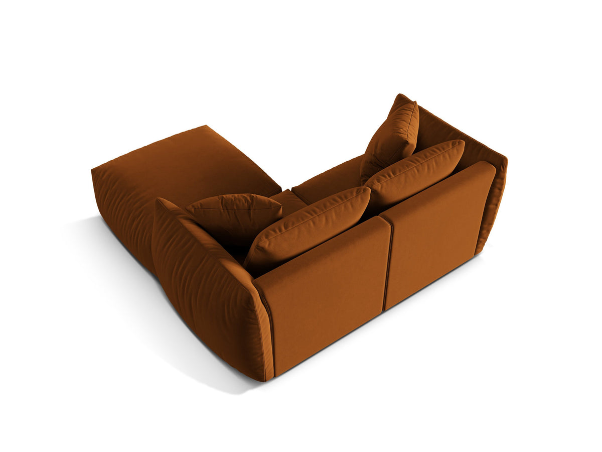Chris Modular Ecksofa 4 Sitzer in Terracotta-Casino präsentiert im Onlineshop von KAQTU Design AG. L-Sofa links ist von Micadoni