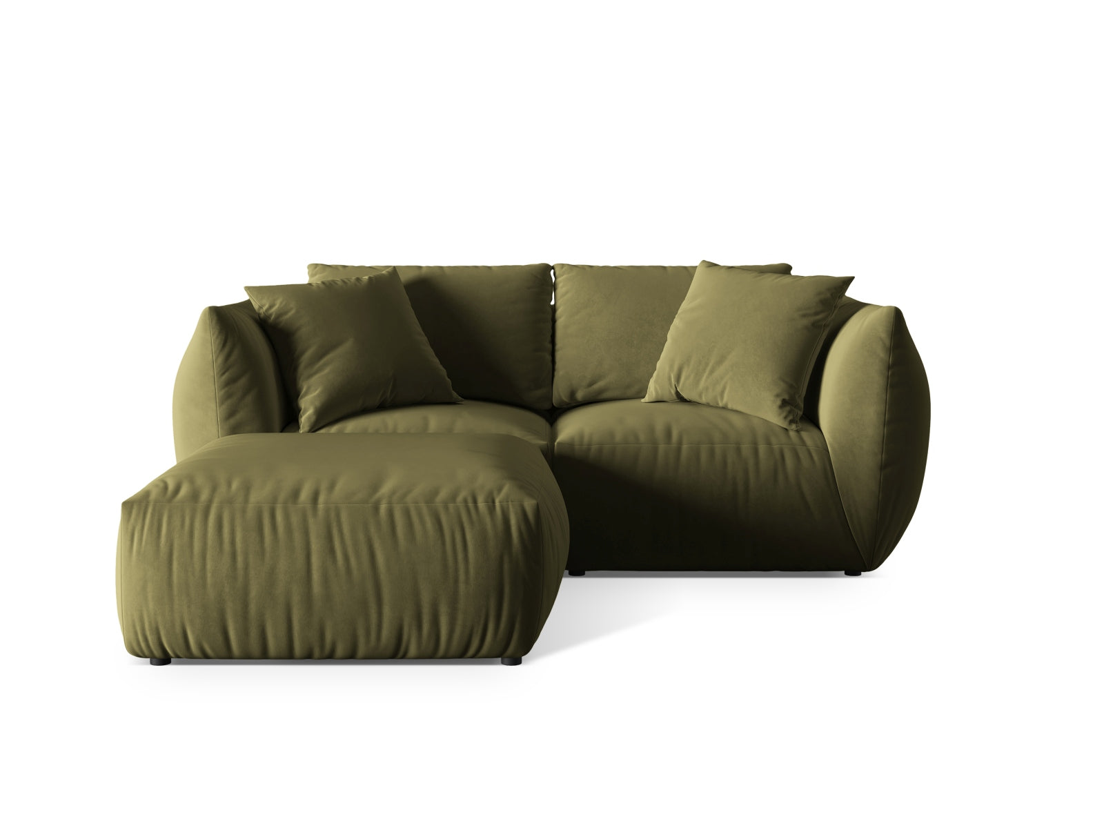 Chris Modular Ecksofa 4 Sitzer in Light Green-Casino präsentiert im Onlineshop von KAQTU Design AG. L-Sofa links ist von Micadoni