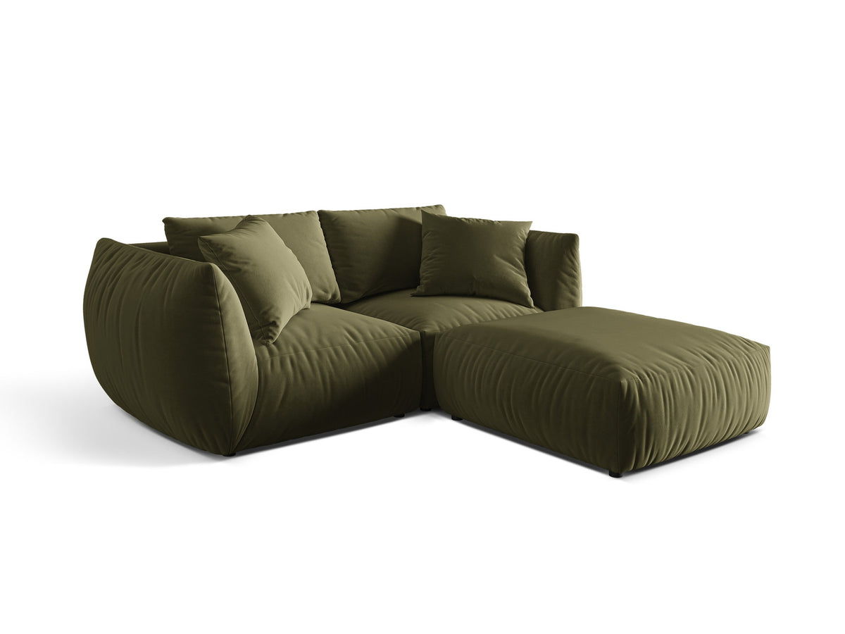 Chris Modular Ecksofa 4 Sitzer in Light Green-Casino präsentiert im Onlineshop von KAQTU Design AG. L-Sofa links ist von Micadoni