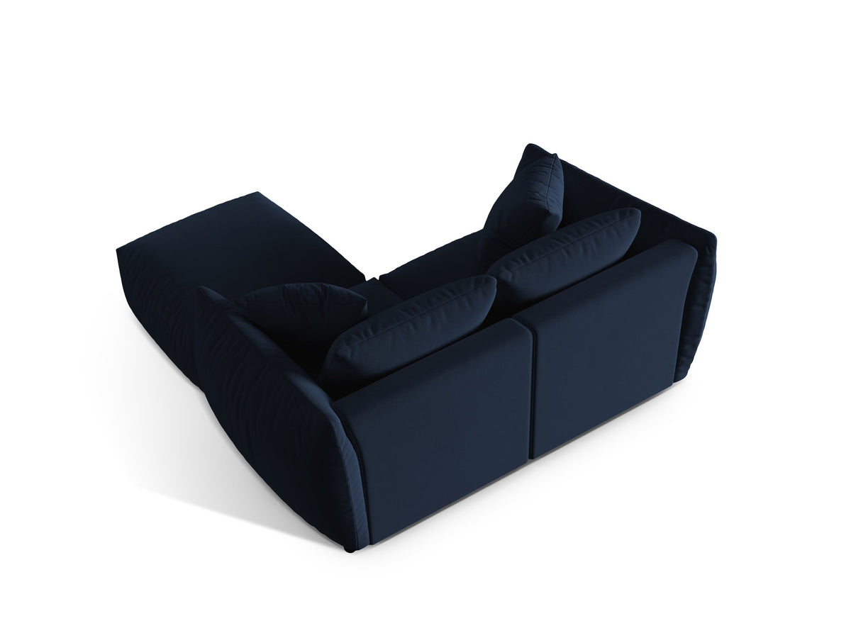 Chris Modular Ecksofa 4 Sitzer in Royal Blue-Casino präsentiert im Onlineshop von KAQTU Design AG. L-Sofa links ist von Micadoni