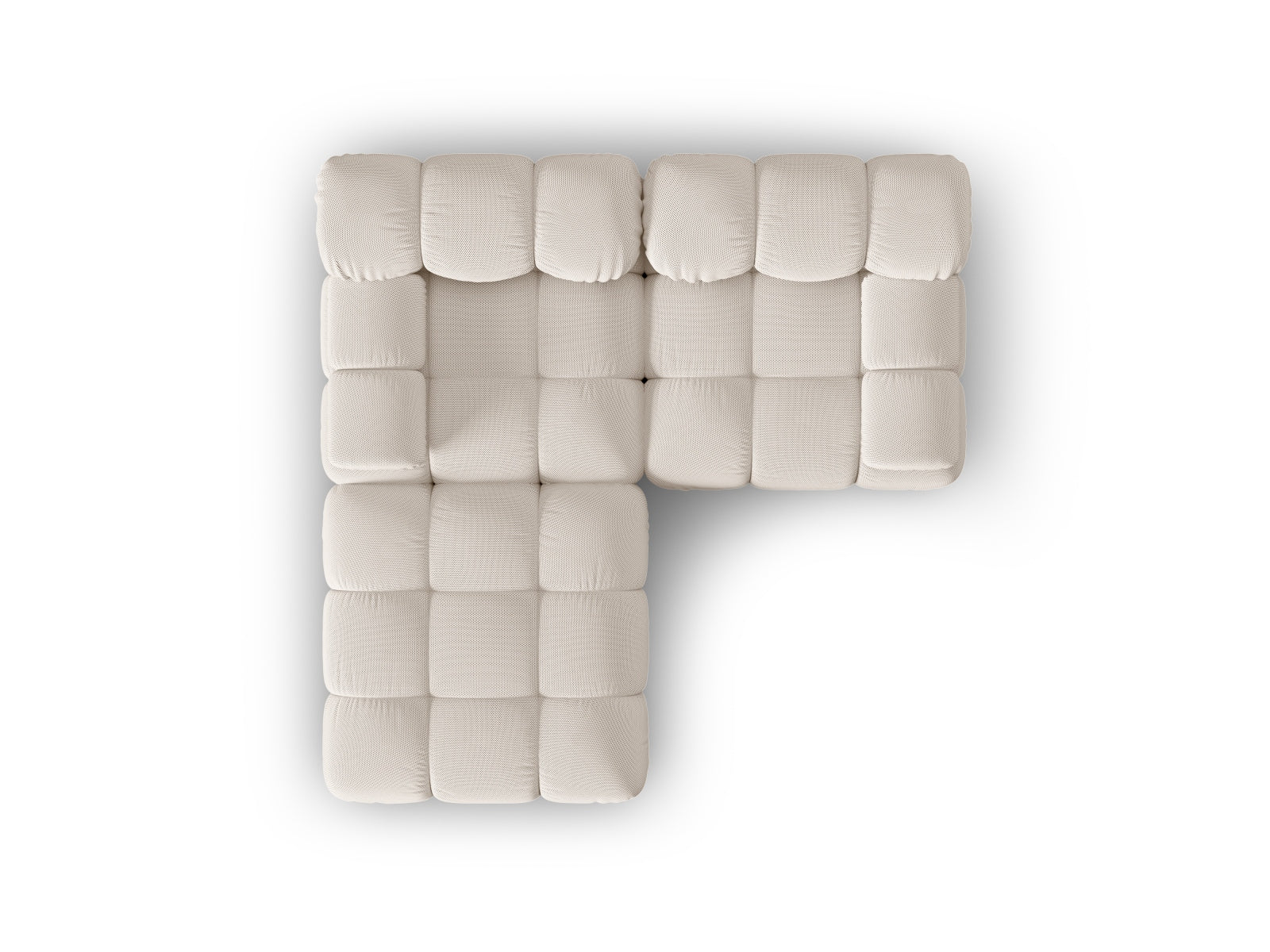 Elegantes Bellis 3-Sitzer Sofa in hellem Beige, ideal für stilvolle Wohnräume, vereint Funktionalität und modernes Design von Micadoni.