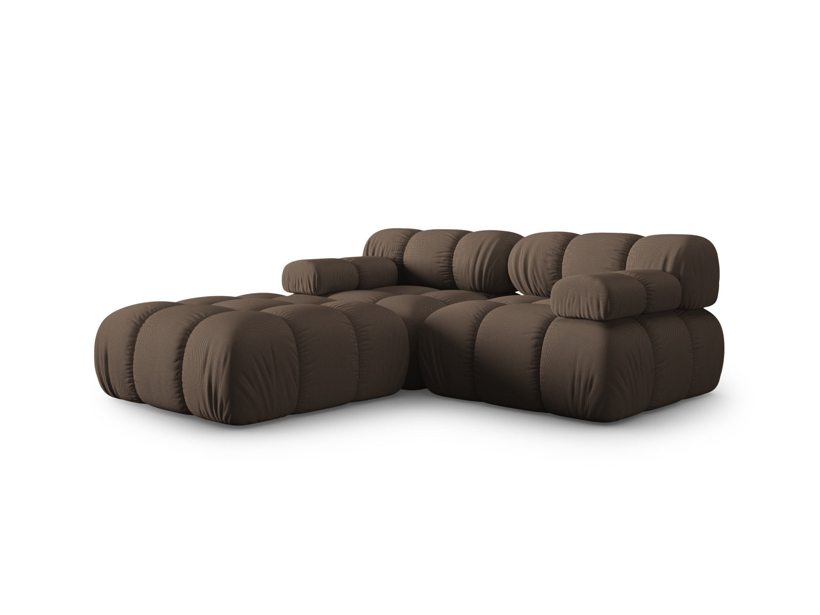 Elegantes Bellis 3-Sitzer Sofa in Braun, modulares Design, ideal für stilvolle Wohnräume, präsentiert von Micadoni.